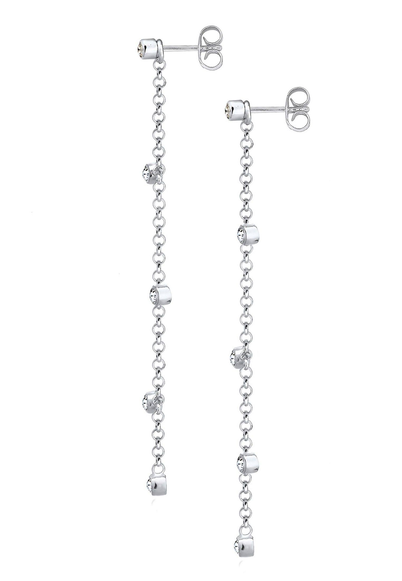 Elli Paar Ohrhänger »Ohrringe Ohrhänger Ketten Design 925 Silber, mit Kristallen von Swarovski®«