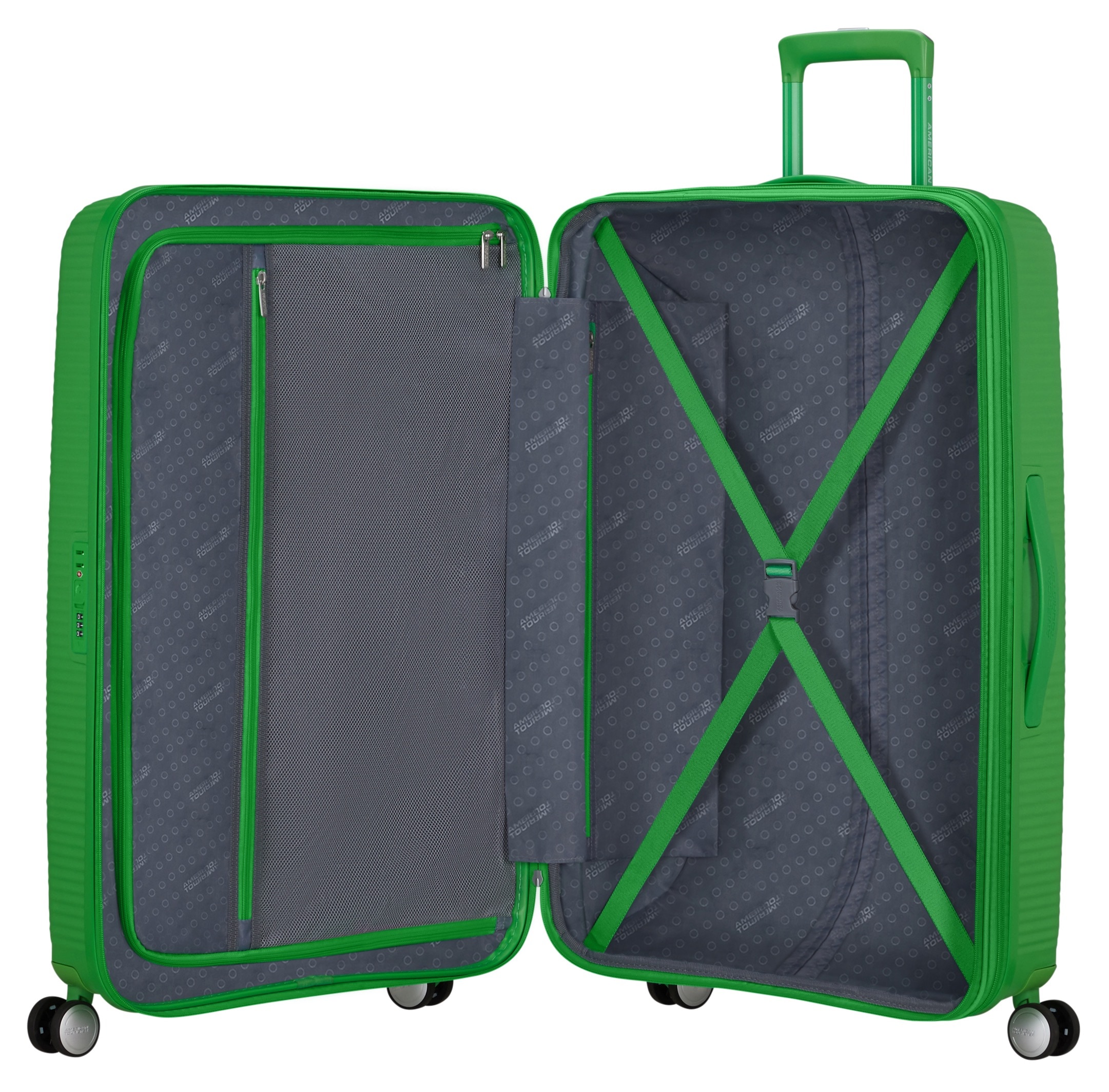 American Tourister® Hartschalen-Trolley »SOUNDBOX, in verschiedenen Farben und Größen«, 4 Rollen, Reisekoffer Trolley Aufgabegepäck TSA-Zahlenschloss Volumenerweiterung