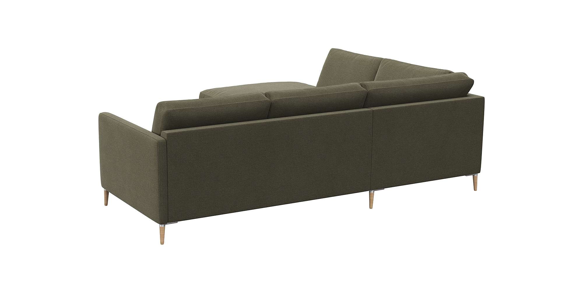 FLEXLUX Ecksofa »Fiore, L-Form, super bequem durch Kaltschaum im Sitz«, schmale Armlehnen, Füße Alu/Eiche, B/T 234/225 cm