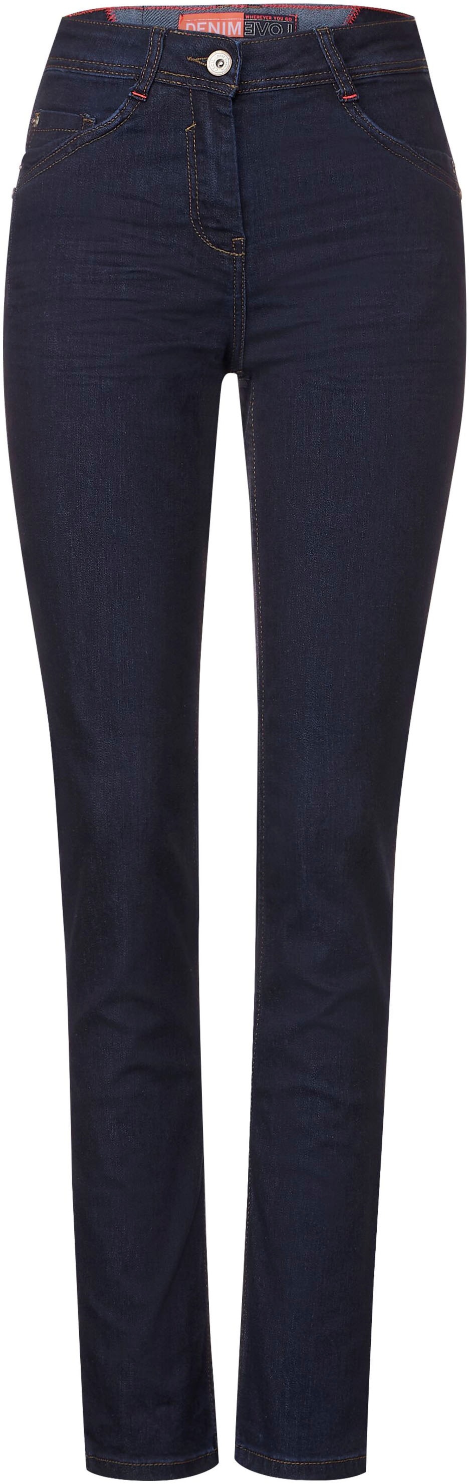 OTTO bei Slim-fit-Jeans, dunkelblauer Cecil online Waschung mit