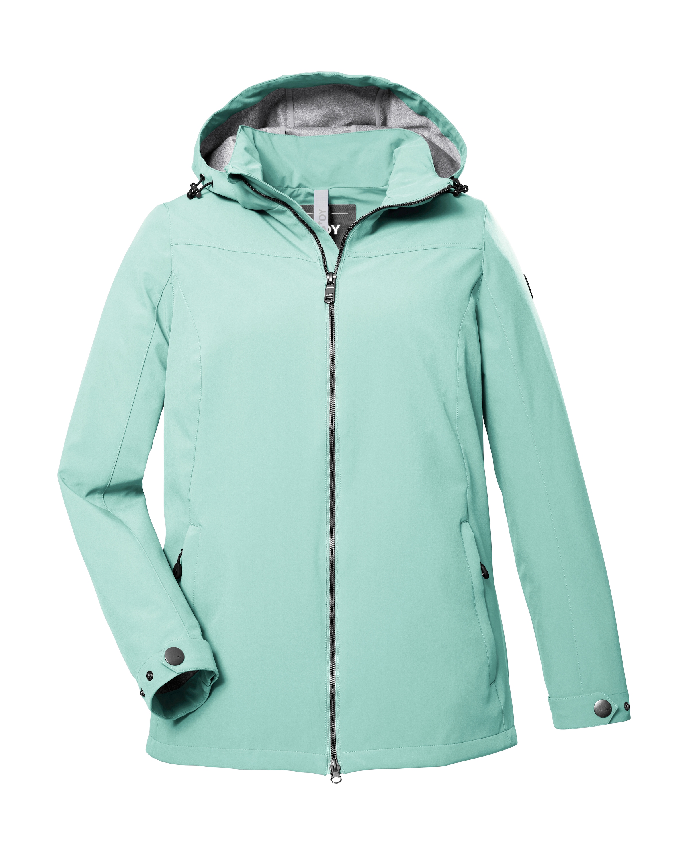 STOY Softshelljacke »STS 1 WMN SFTSHLL JCKT«, Damen Softshelljacke: wasserabweisend, atmungsaktiv, umweltfreundlich