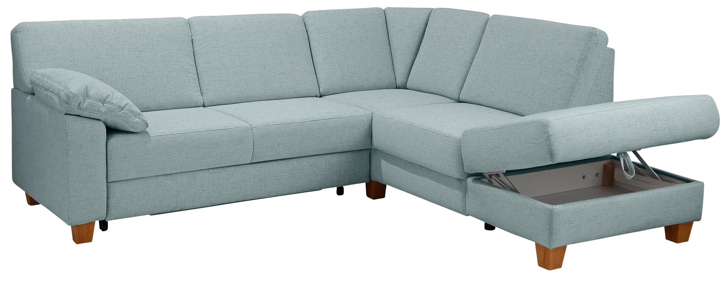 Home affaire Ecksofa »Belfort L-Form«, mit Federkern, wahlweise mit Bettfunktion und Stauraum