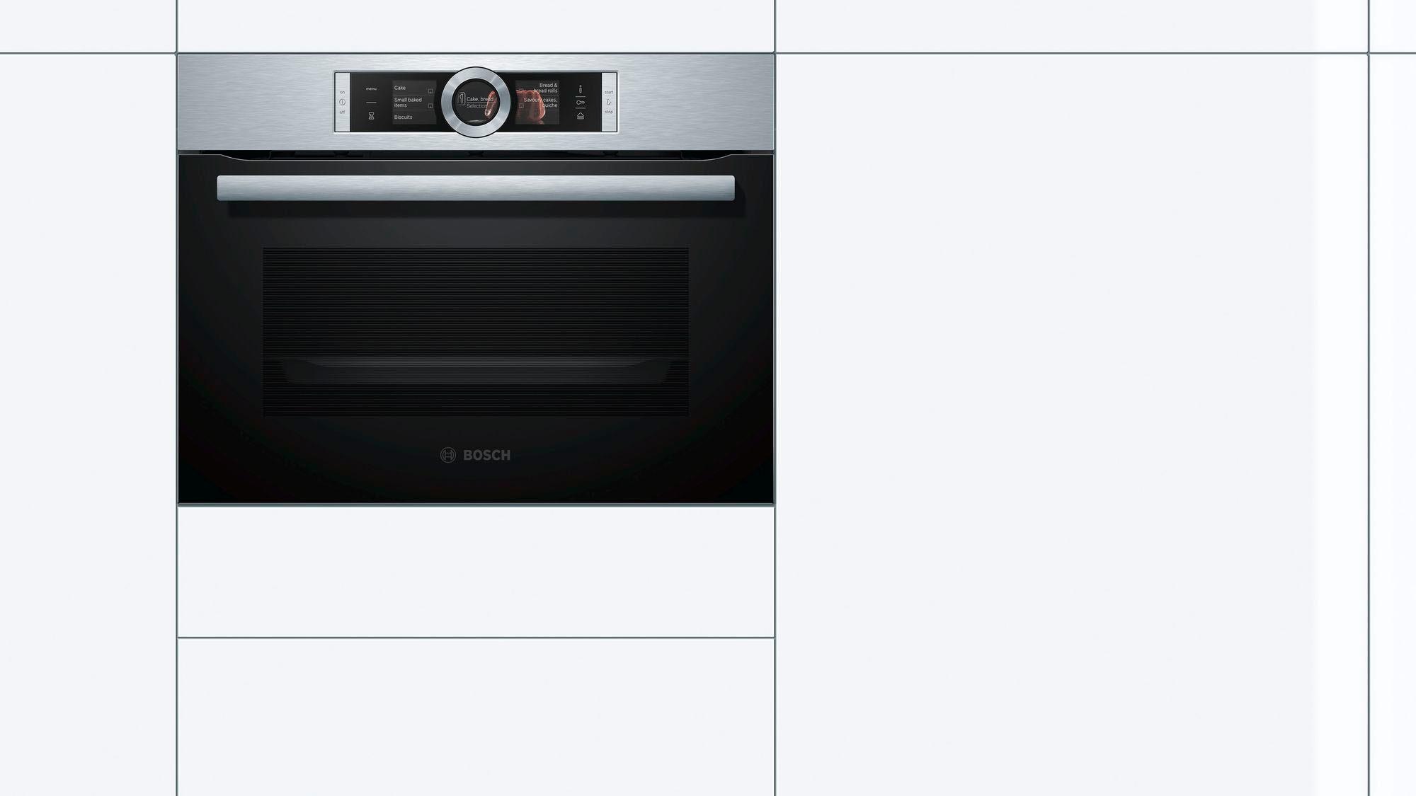 BOSCH Dampfbackofen 8 »CSG636BS3«, mit Teleskopauszug nachrüstbar, ecoClean Direct, mit softClose