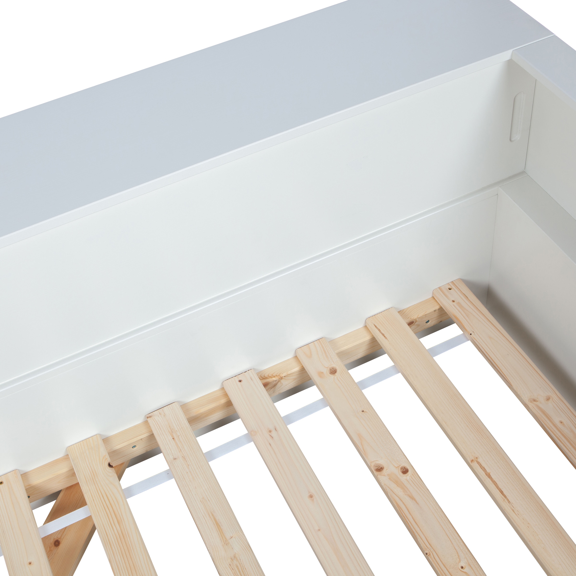 WOOOD Stauraumbett »Connect FSC®-Kiefernholz mit Schiebetür und Stauraum 213x118x60 cm« Einfach zu montierbar, Matratzenmaß 90x200 cm, Pfleiglicht