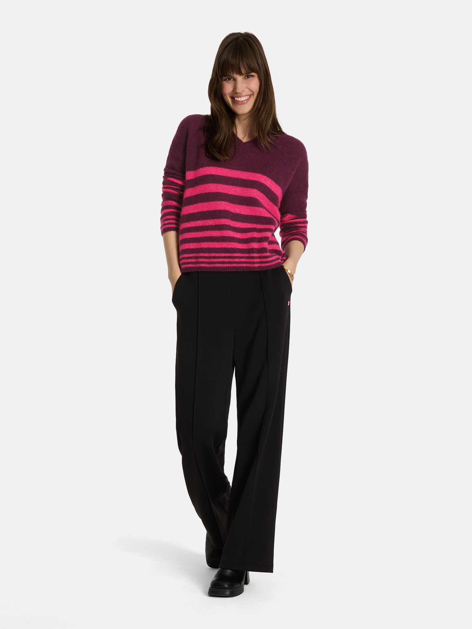 Lieblingsstück Strickpullover »Baberina«, V-Neck mit Alpaka-Wolle
