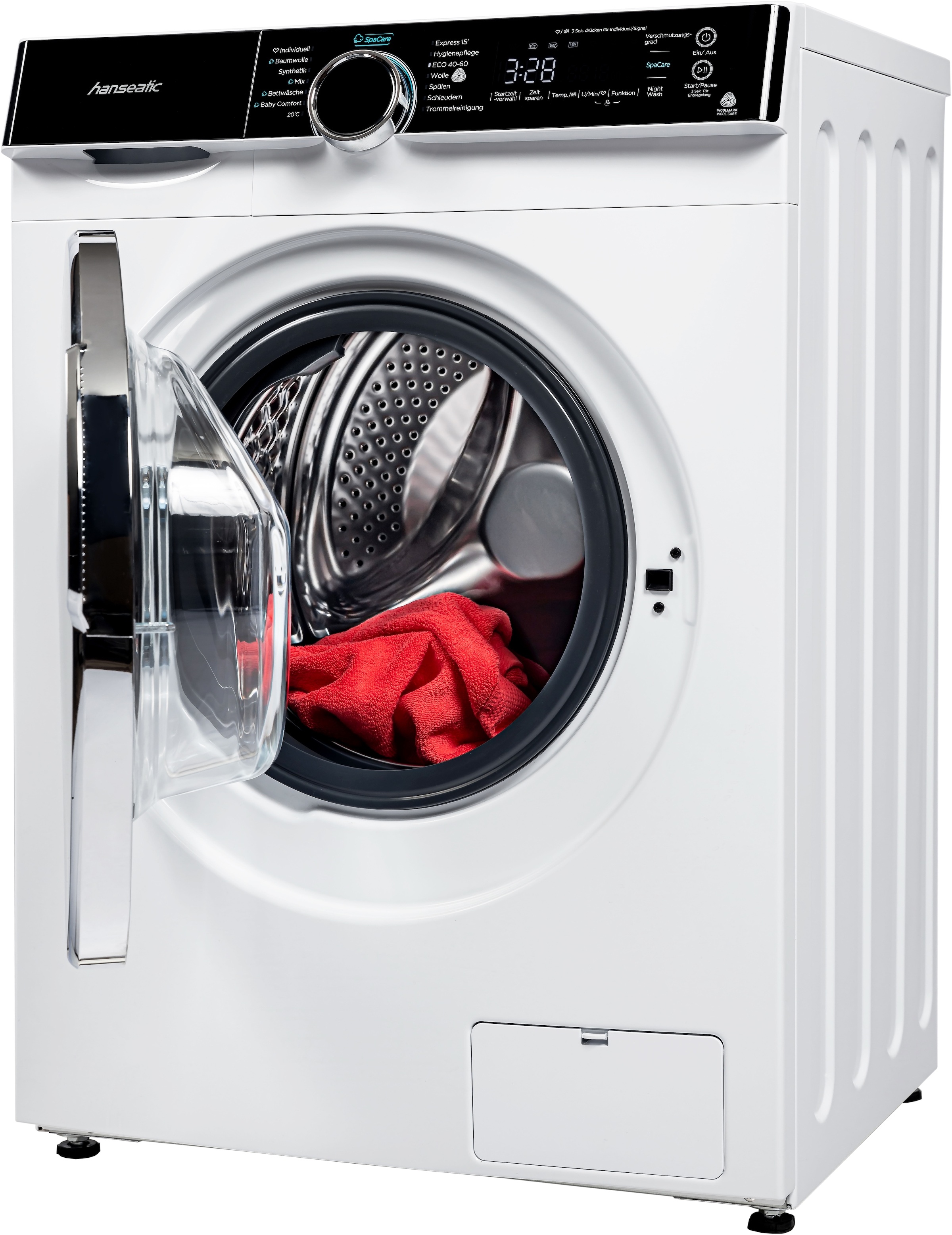 Hanseatic Waschmaschine »HWMK814A1«, 8,0 kg, Night Wash