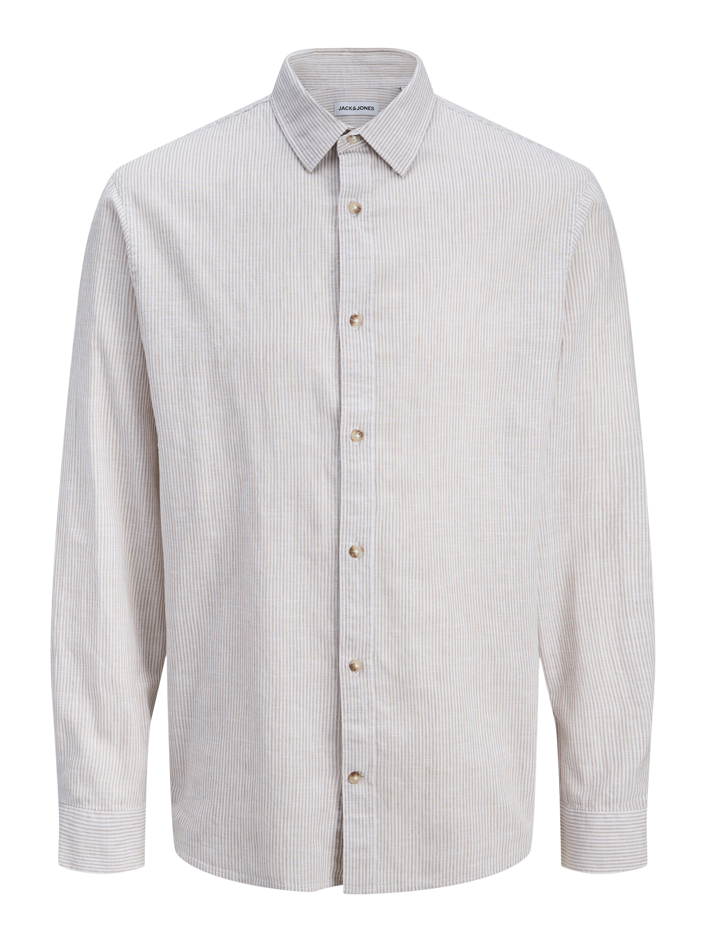 Jack & Jones Langarmhemd »JJESUMMER LINEN BLEND SHIRT L/S SN 2PKMP« Packung, 2