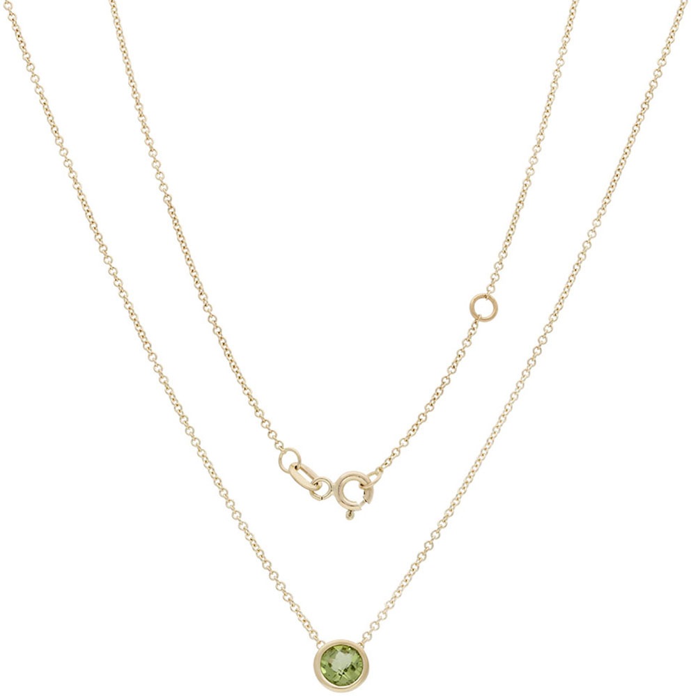 Firetti Kette mit Anhänger »Schmuck Geschenk Gold 585 Halsschmuck Halskette Erbskette Solitär«, mit Peridot oder Amethyst