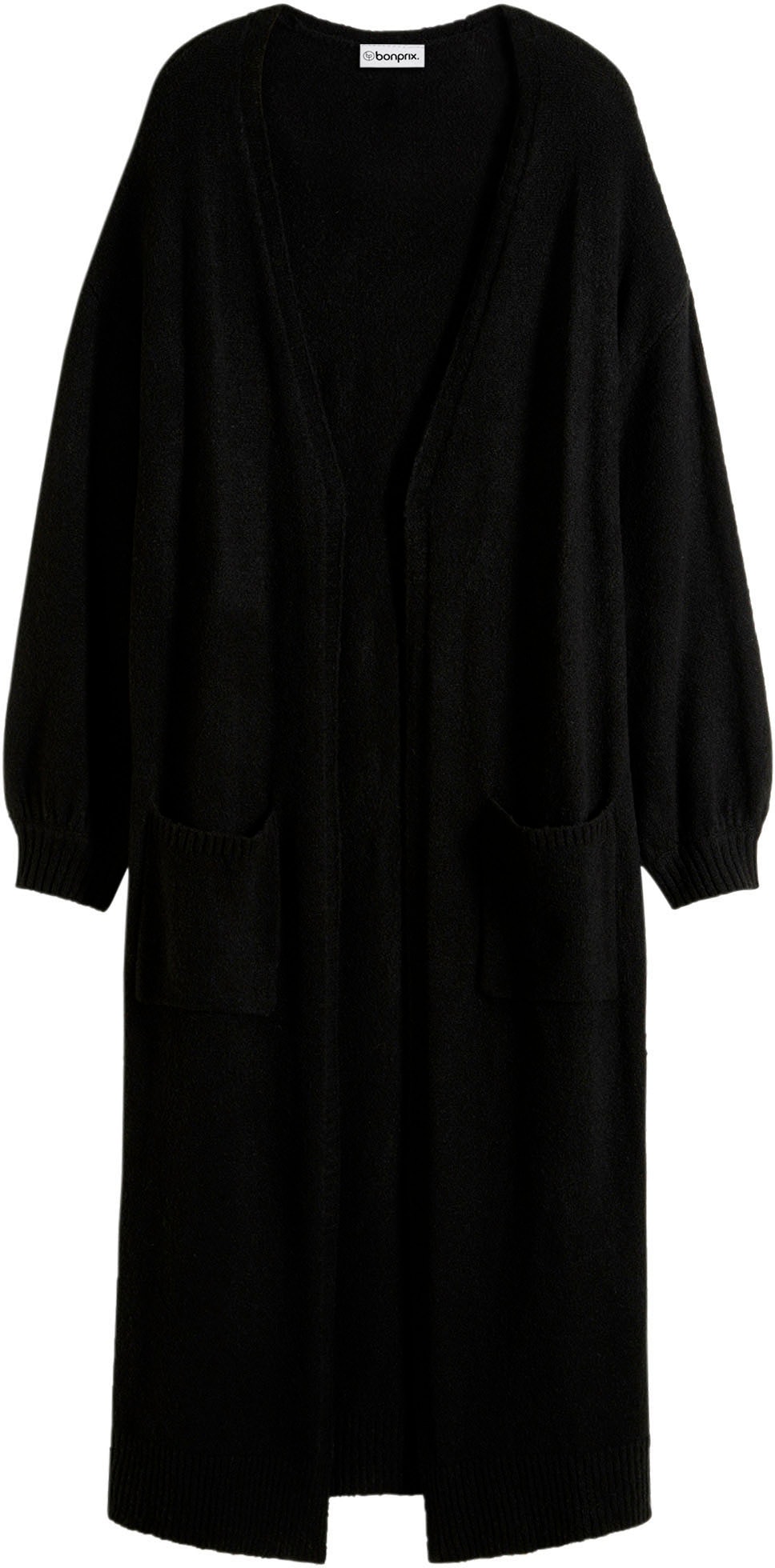 bonprix Strickjacke »Oversize-Strickjacke in Midilänge« weite Passform, Midilänge, aus Polyacryl, Polyester und Elasthan