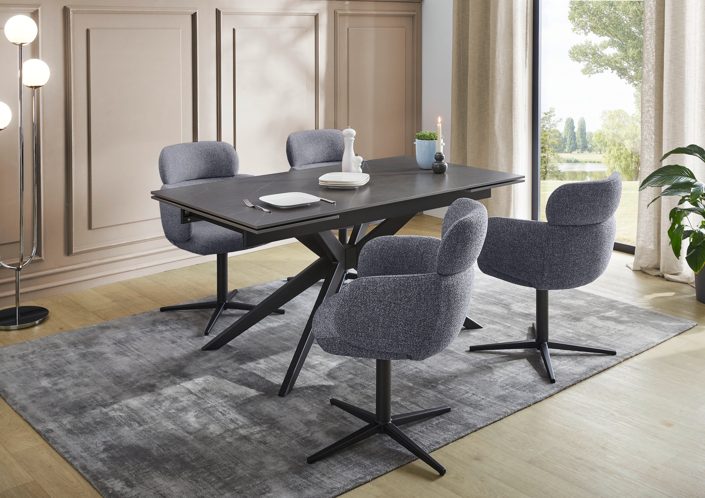 Jockenhöfer Gruppe Esstisch »Campus« ausziehbar (160-240x90 cm), Keramiktischplatte, Synchronauszug