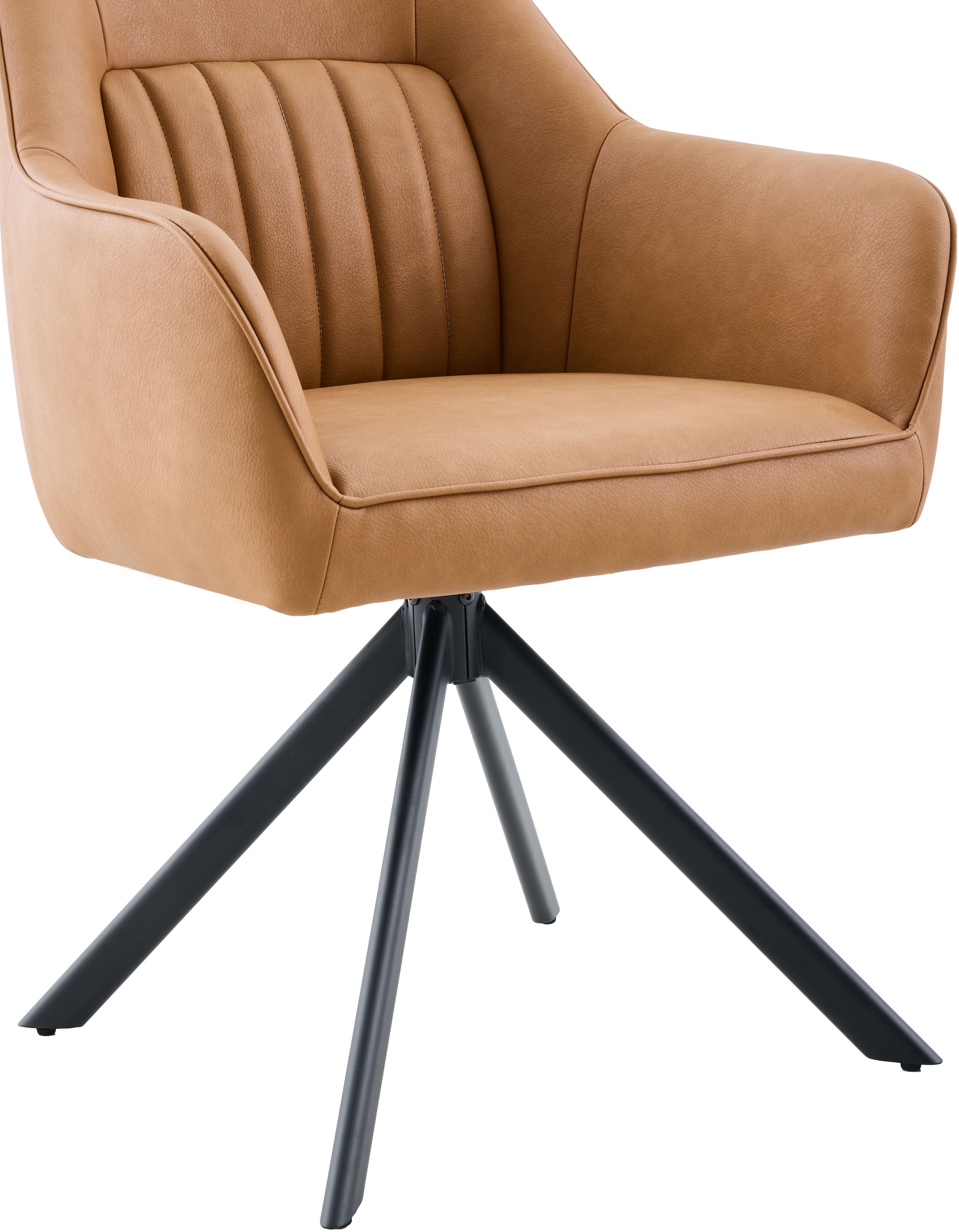 HELA Armlehnstuhl »POLINA« (Set) 2 Stk.4-Fuß, 360° drehbar, Ovalrohrgestell, Armlehnen, Lederoptik