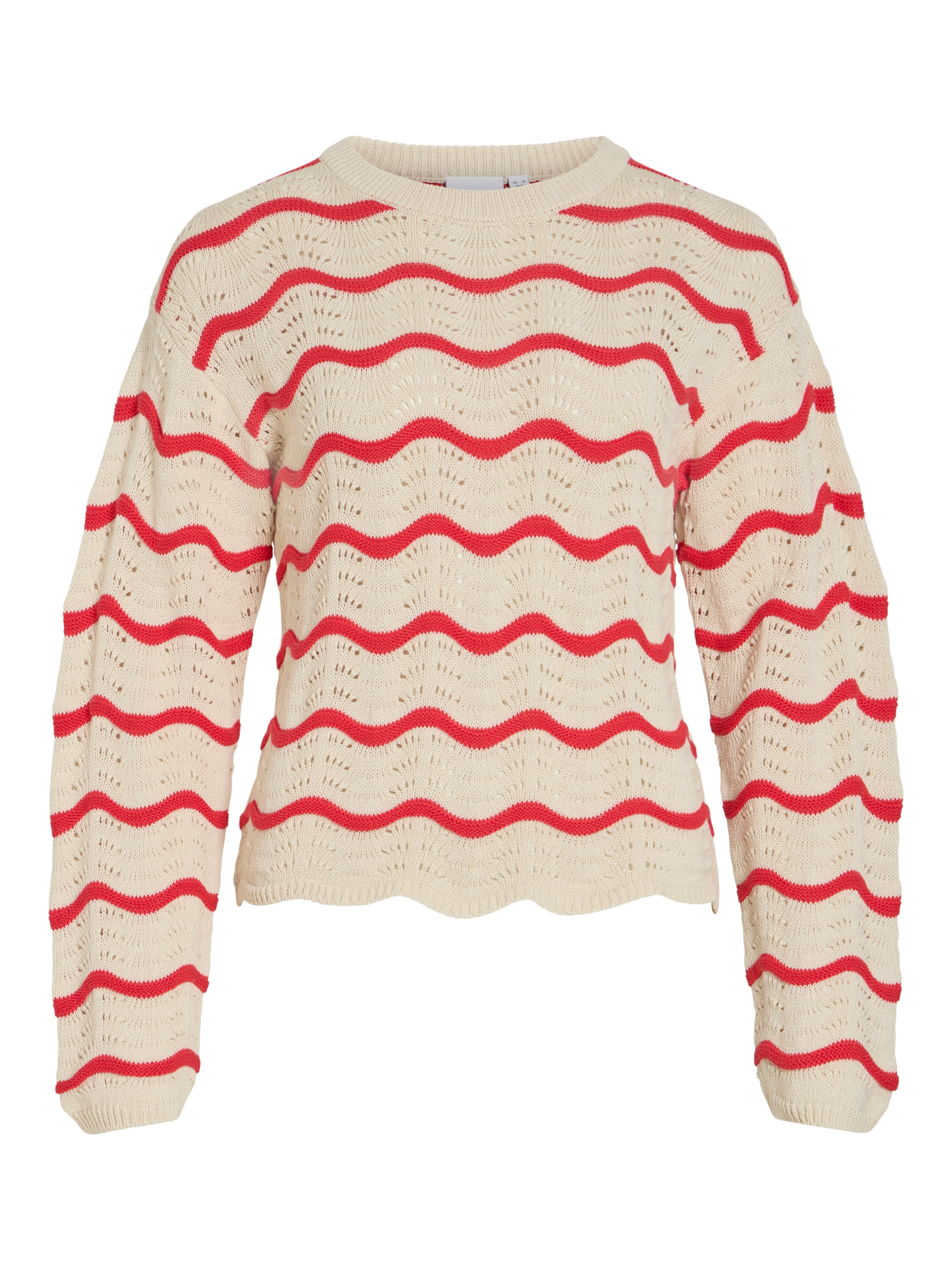 Vila Strickpullover »VIWAVE O-NECK LS POINTELLE KNIT TOP-NOOS«