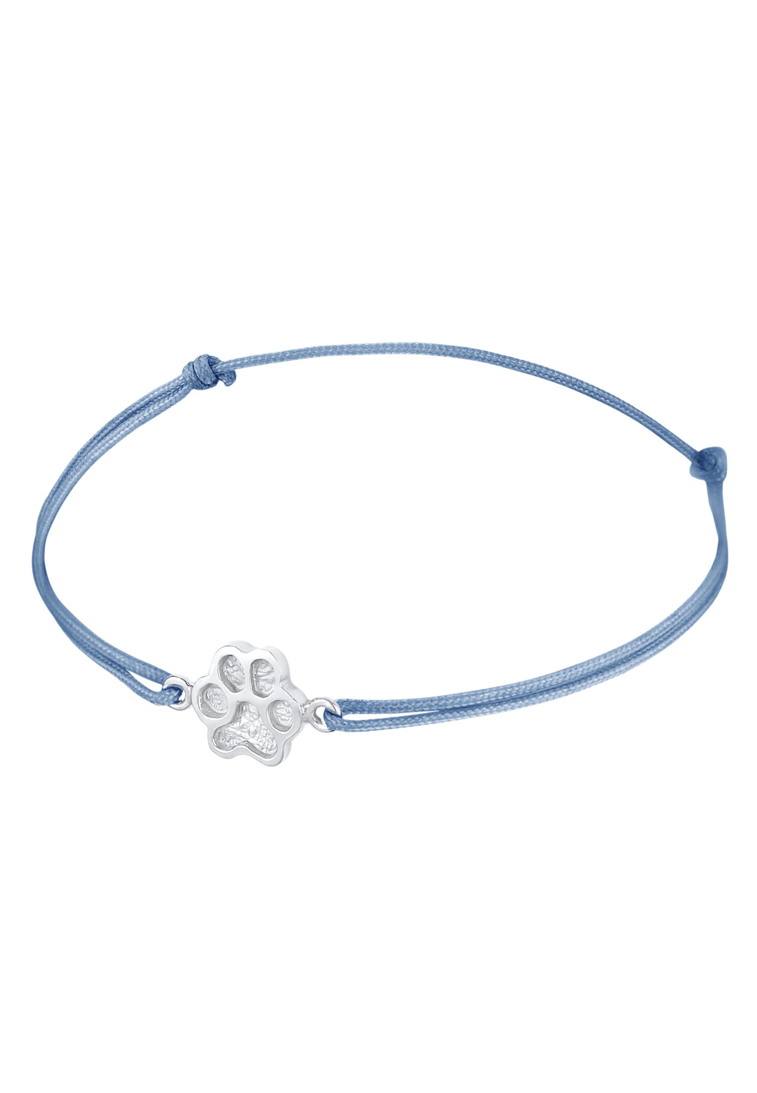 Elli Armkette »Armband Pfote Textilarmband 925 Sterling Silber«