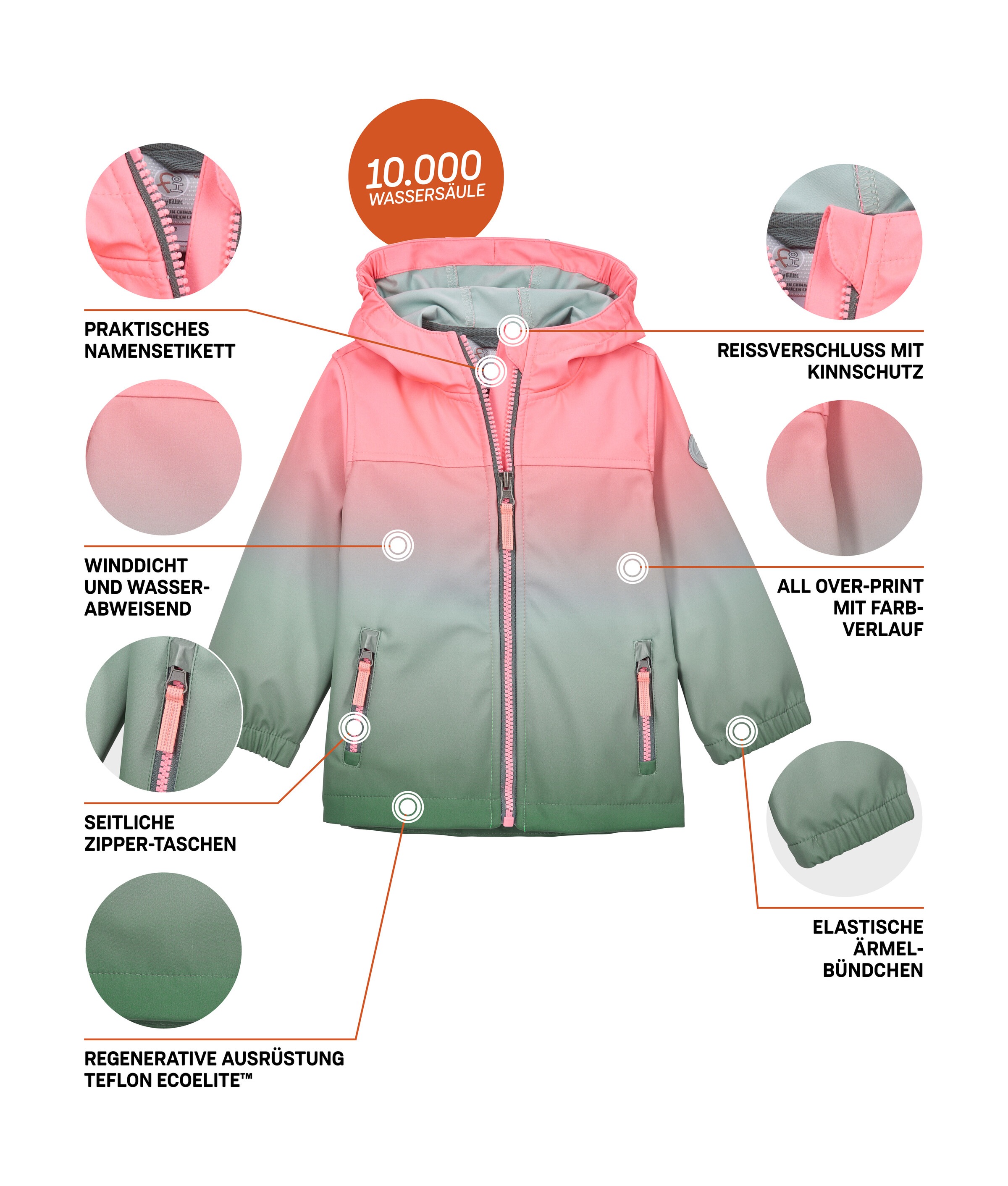 first instinct by killtec Softshelljacke »FIOS 5 MNS SFTSHLL JCKT« Winddichte, wasserabweisende Softshelljacke mit Kinnschutz