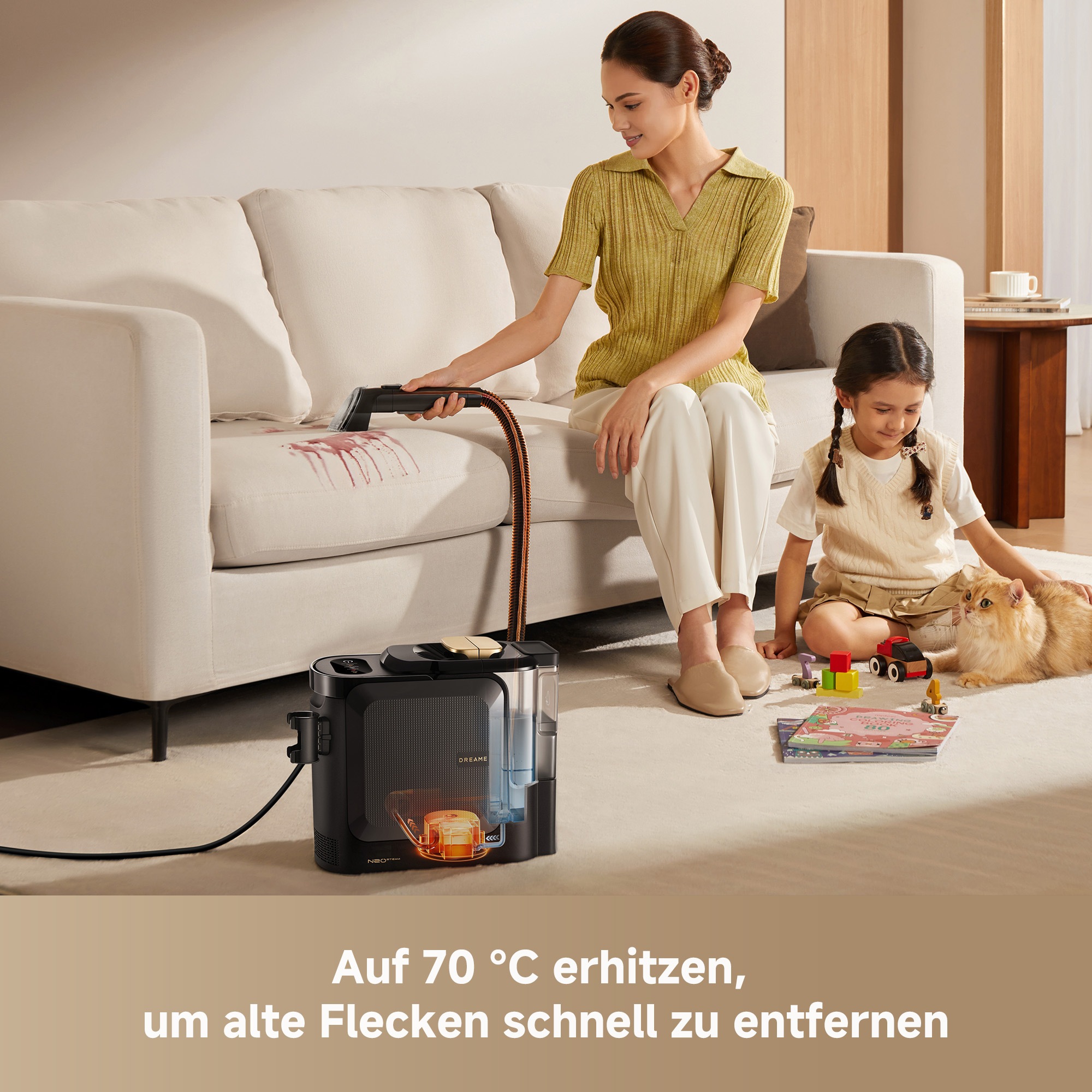 Dreame Dampfreiniger »N20 Steam« 4 Düsen, Heißwasser, Dampf, 600 W