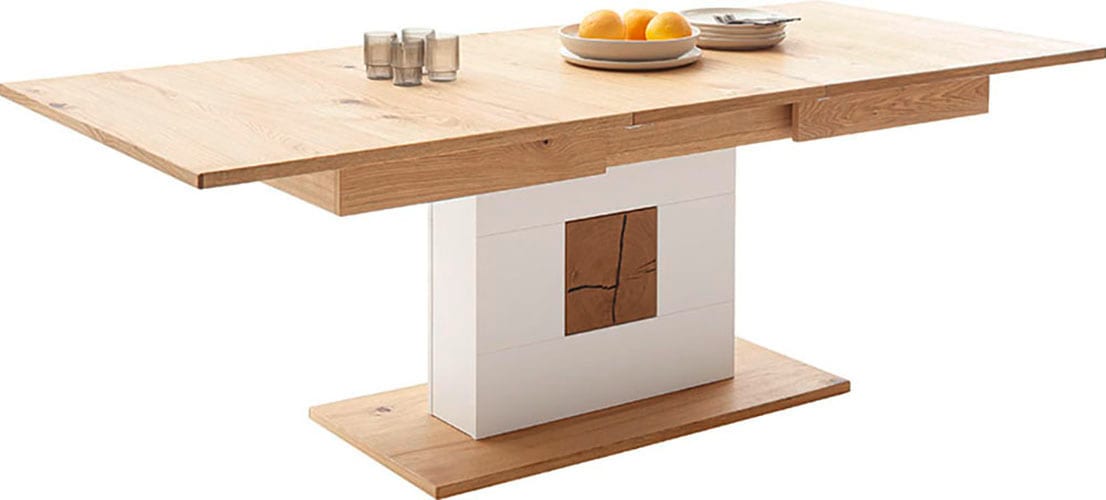 MCA furniture Esstisch »Matadi Esstisch«, (1 St.), Tisch, Auszug, Synchronauszug, Weiß, Holzabsetzung, 180-230cm