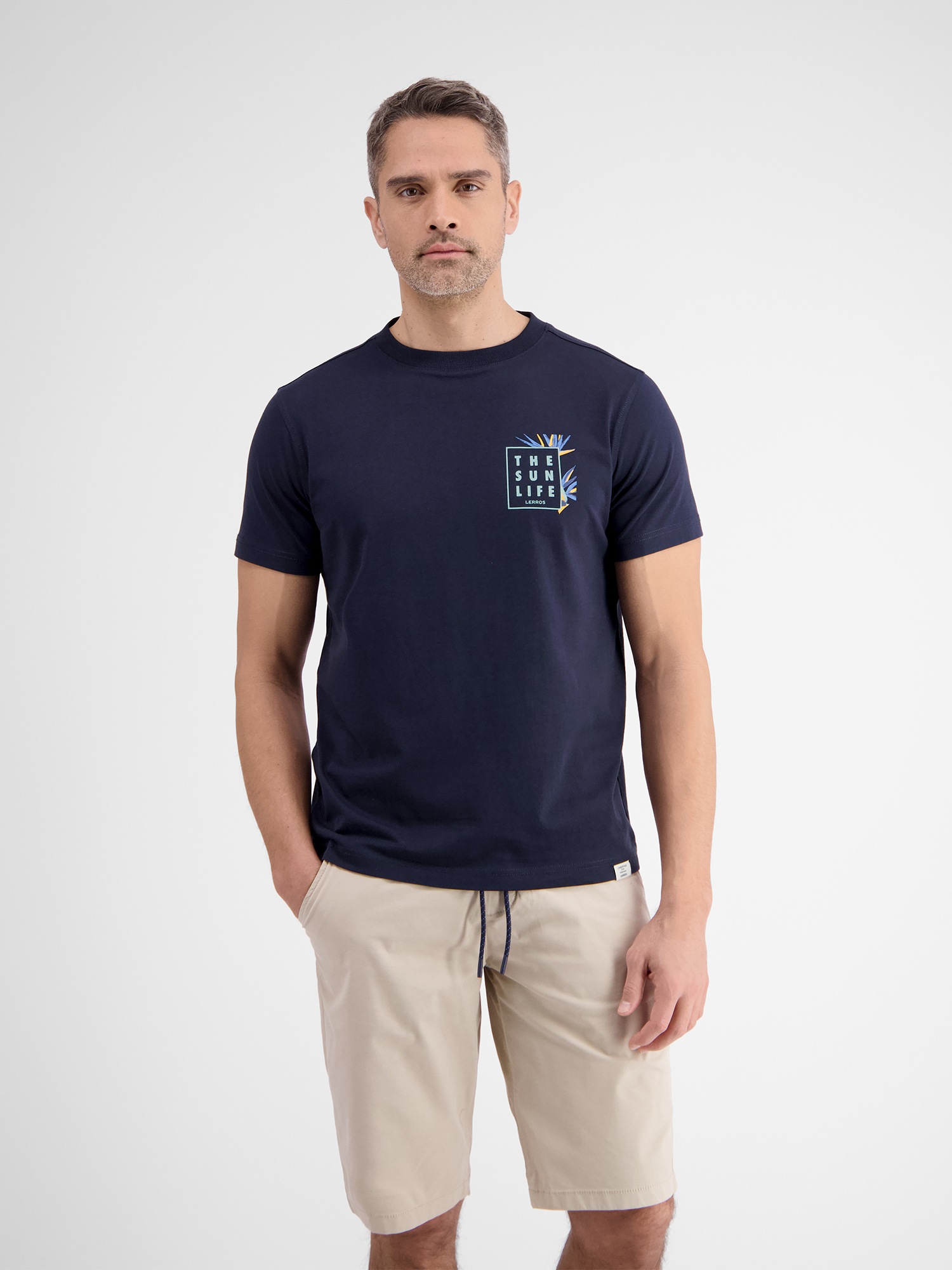 LERROS T-Shirt »LERROS T-Shirt mit Front- und Rückenprint«