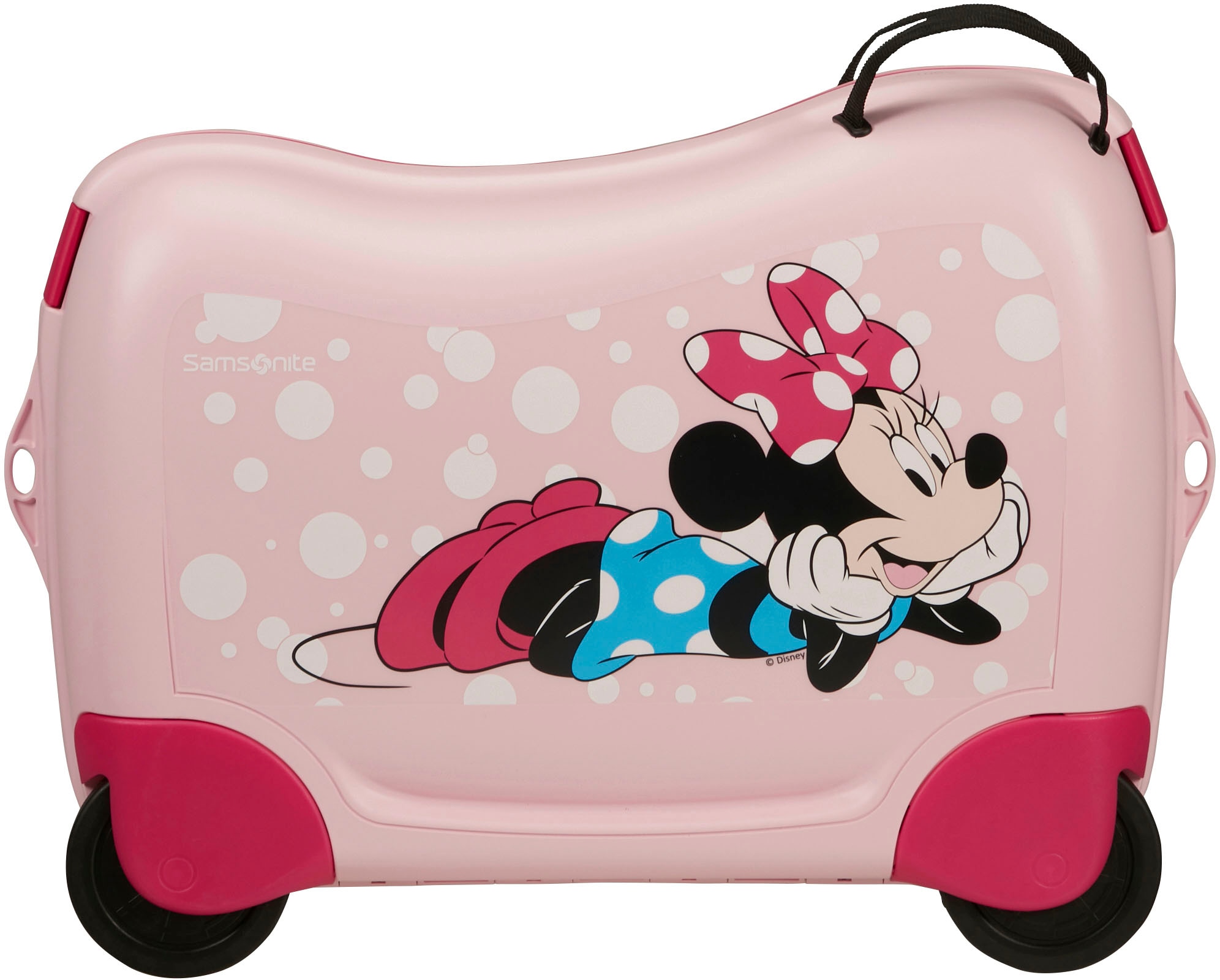 Samsonite Kinderkoffer »Dream2Go Ride-on Trolley, Disney Minnie Glitter«, 4 Rollen, zum sitzen und ziehen