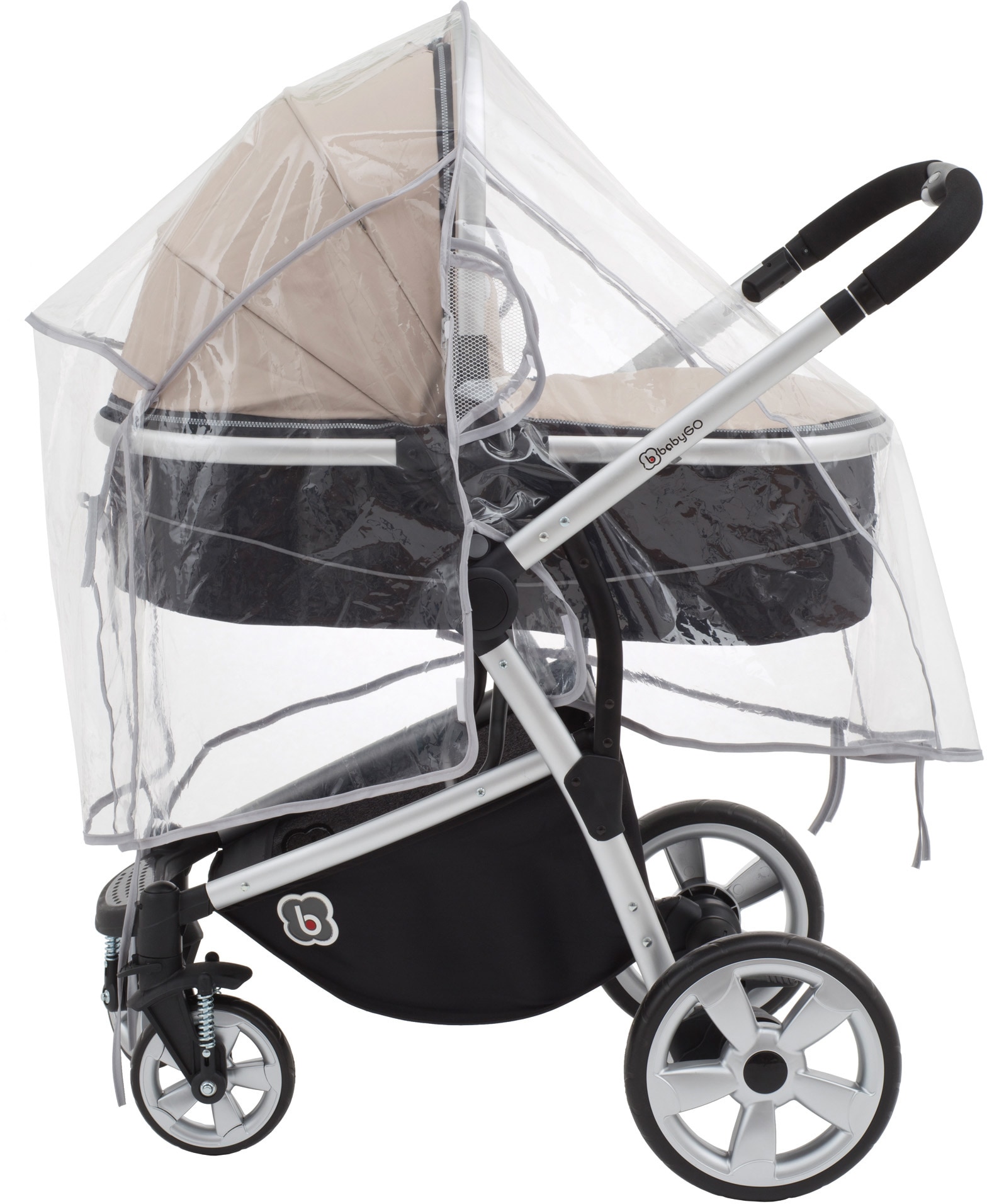 BabyGo Kinderwagen-Regenschutzhülle »Regenschutz«, für Buggys; durchsichtig mit seitlichen Belüftungsöffnungen