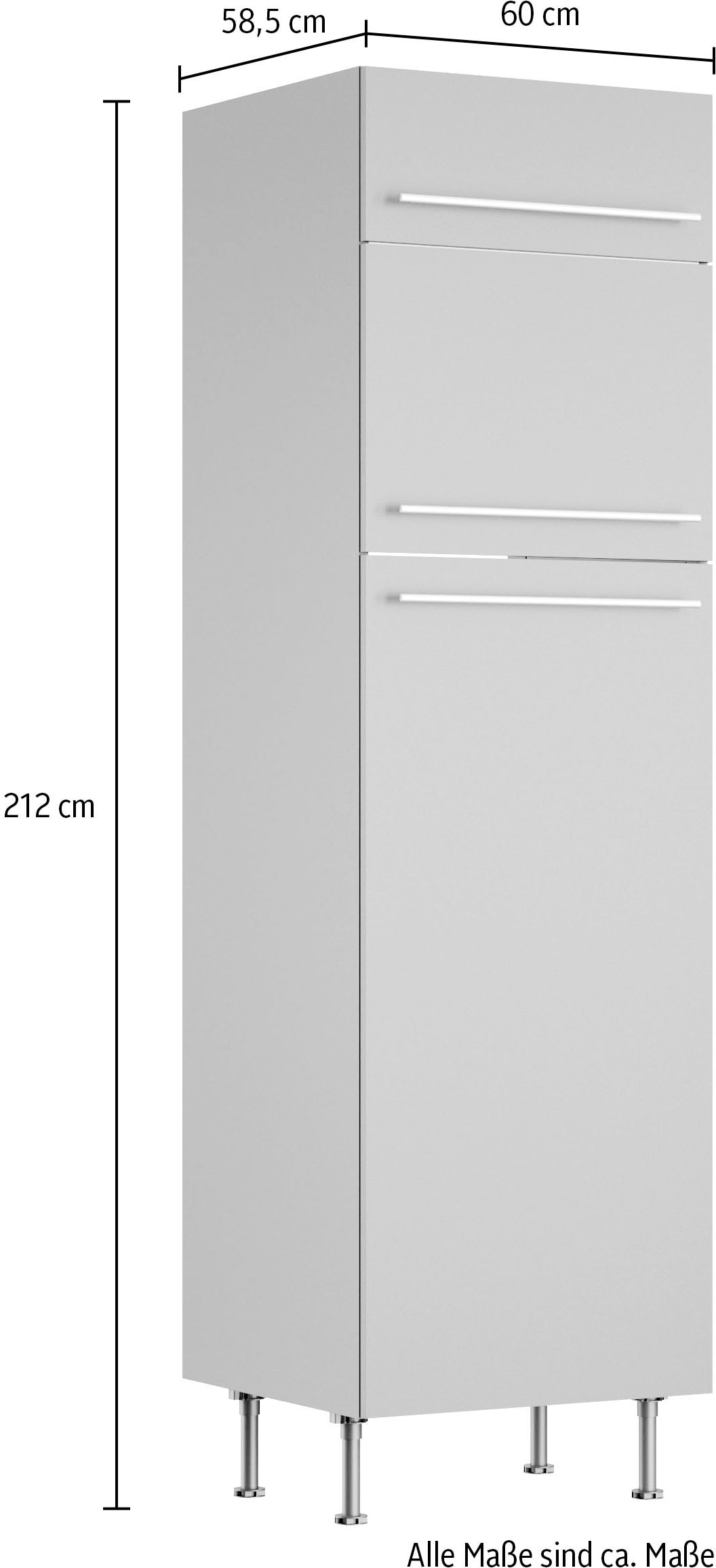 KOCHSTATION Kühlumbauschrank »KS-Bern2«, Breite 60 cm, Höhe 211,8 cm, 1 Klappe, 2Türen