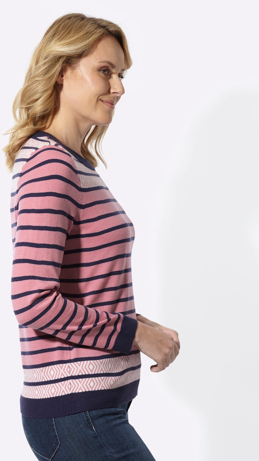Classic Basics Streifenpullover »Rundhals-Pullover«