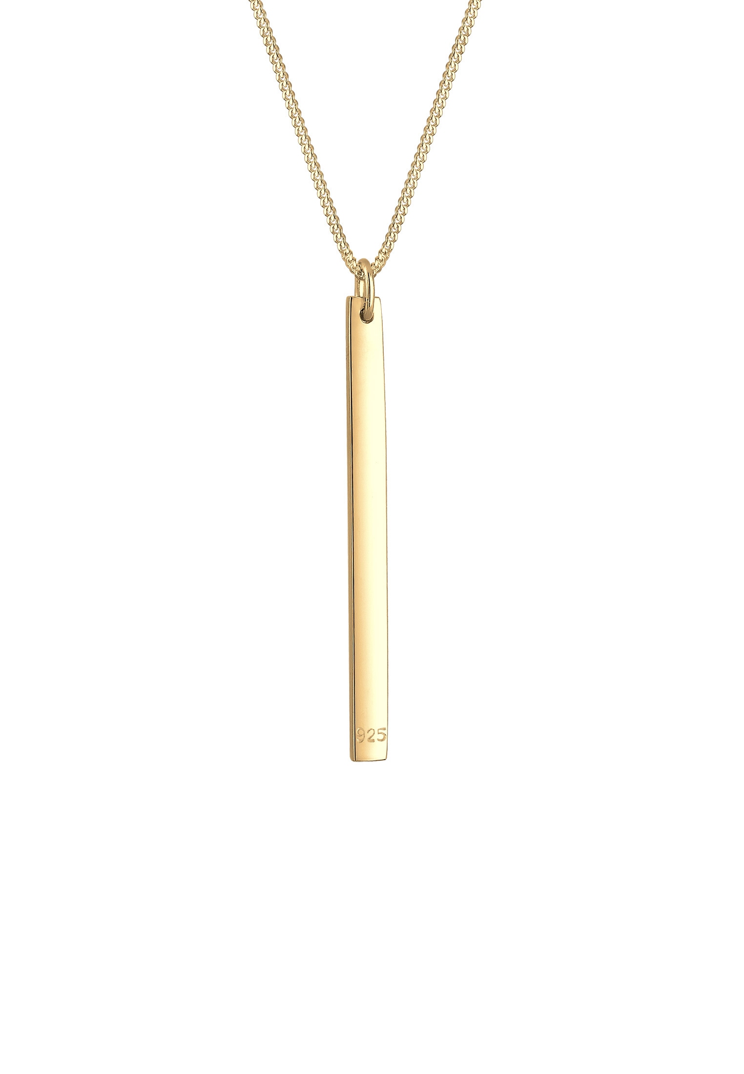 Elli Kette mit Anhänger »Halskette Panzerkette Geo Symbol Stab Layer Cool 925 Silber«