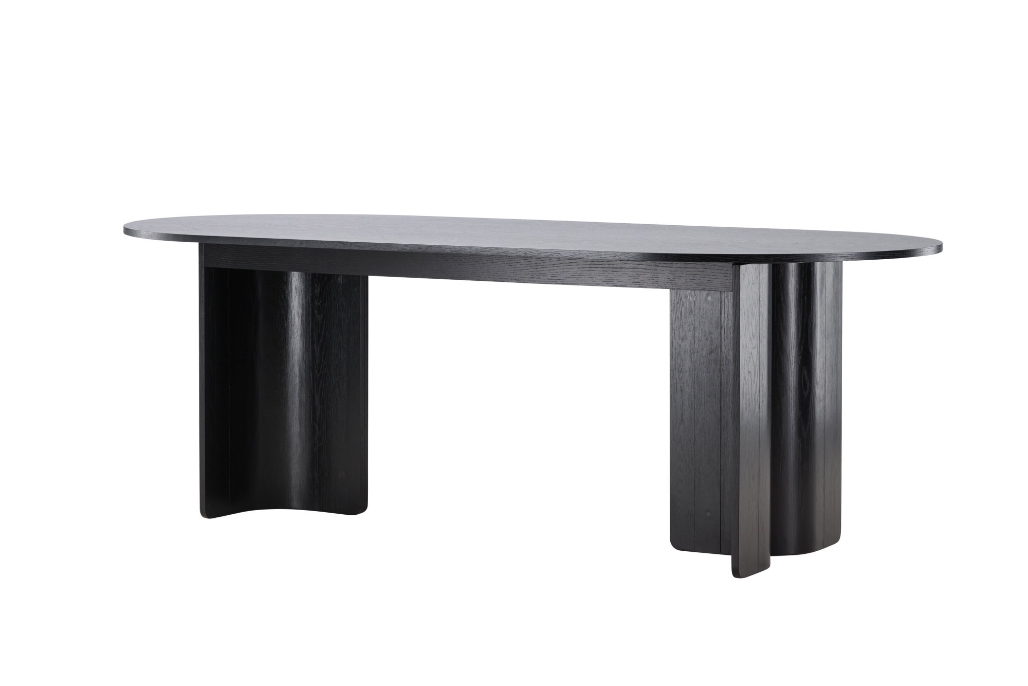Venture Home Esstisch »Tyresö, ovaler Esstisch in elegantem Schwarz, 220 × 100 cm« Esszimmertisch, MDF, hell, pflegeleicht