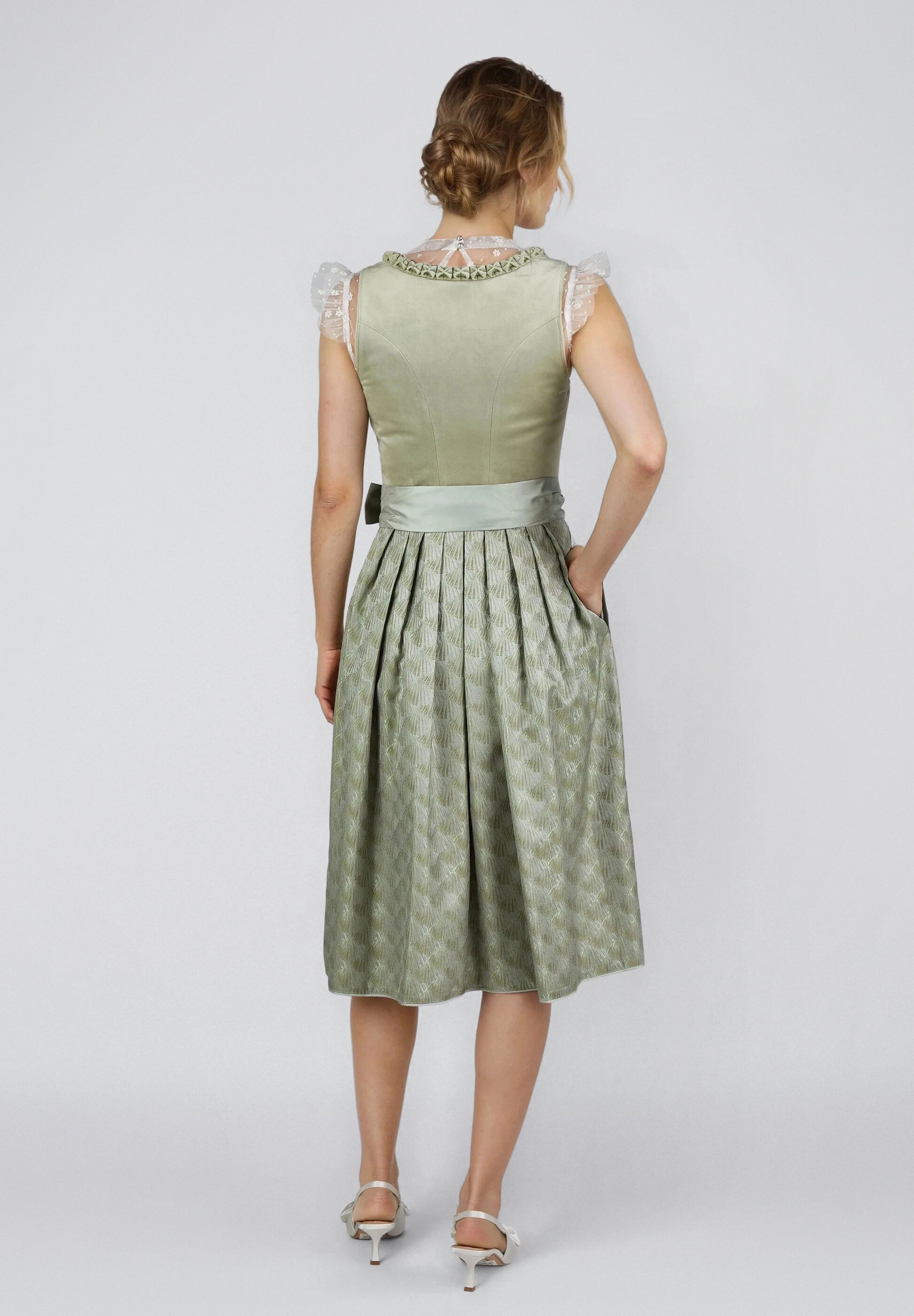 Spieth & Wensky Dirndl »Hecken« mit feinem Samtoberteil