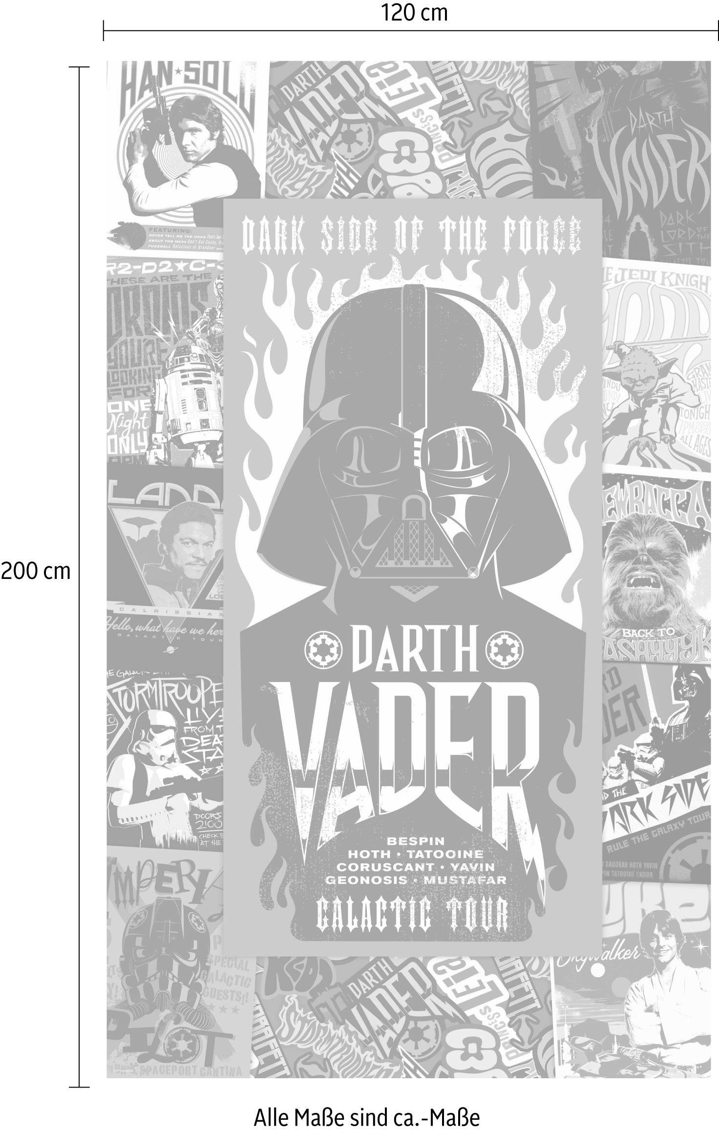 Komar Vliestapete »Digitaldruck Vlies - Star Wars Rock on Posters - Größe 120 x 200 cm«, bedruckt, Kinderzimmer