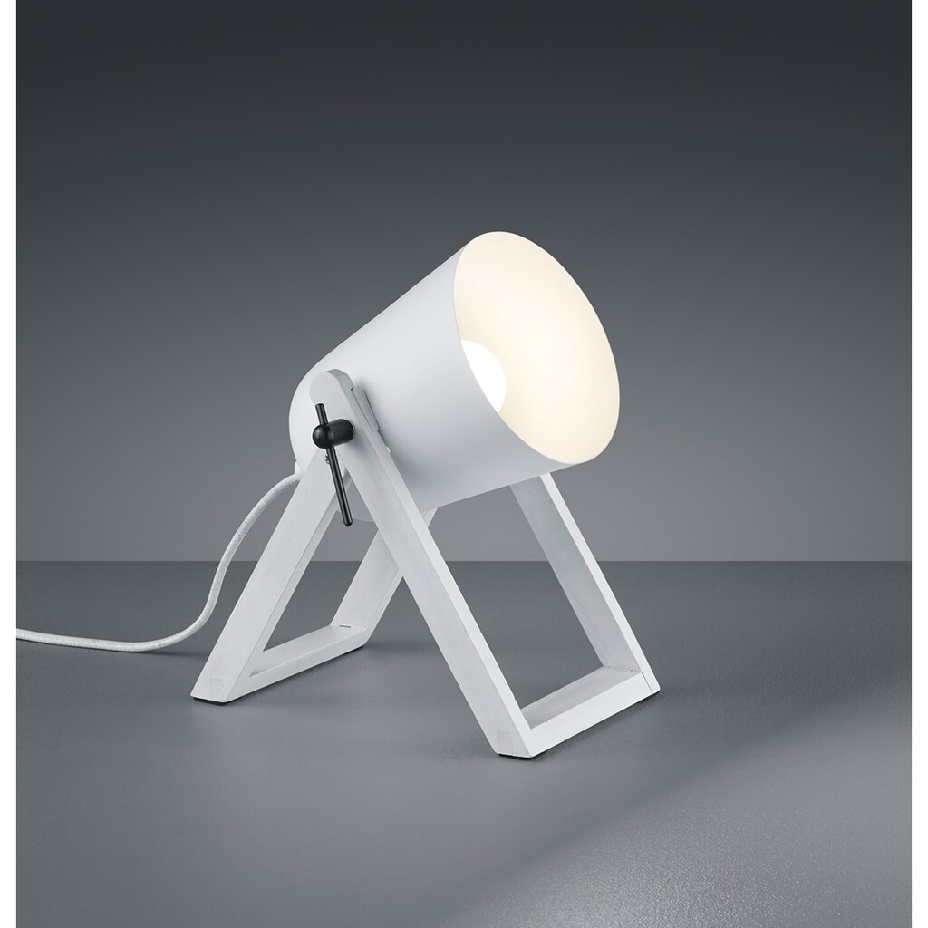 TRIO Leuchten Schreibtischlampe »Marc«, E27, 1 St., Warmweiß, Tischleuchte mit originellem Design /Lichtkegel frei positionierbar /Leuchtmittel wechselbar