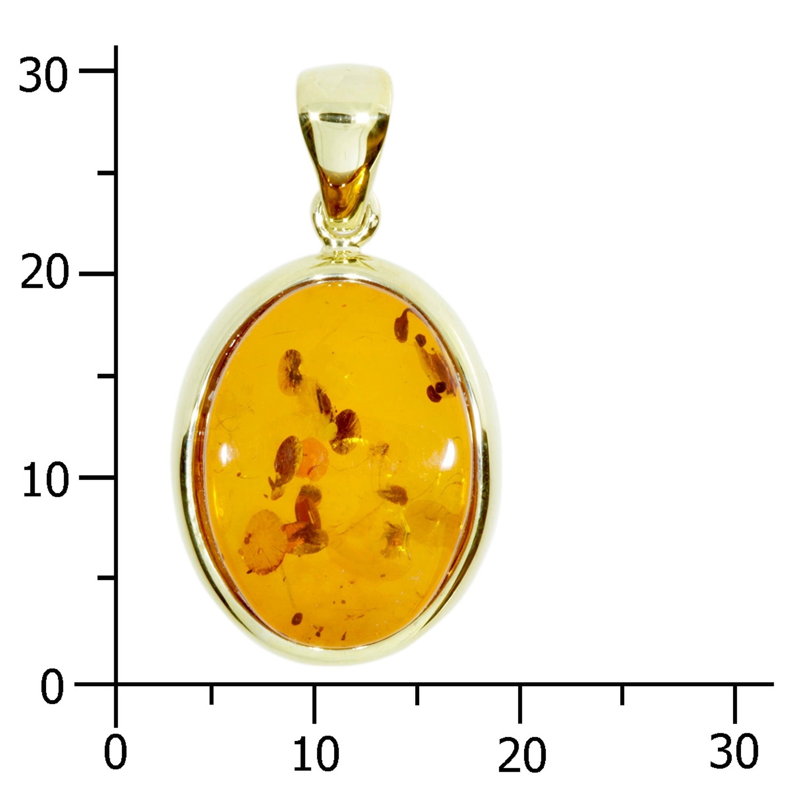OSTSEE-SCHMUCK Kettenanhänger »- Classic 18x13 mm - Gold 333/000 - Bernstein«