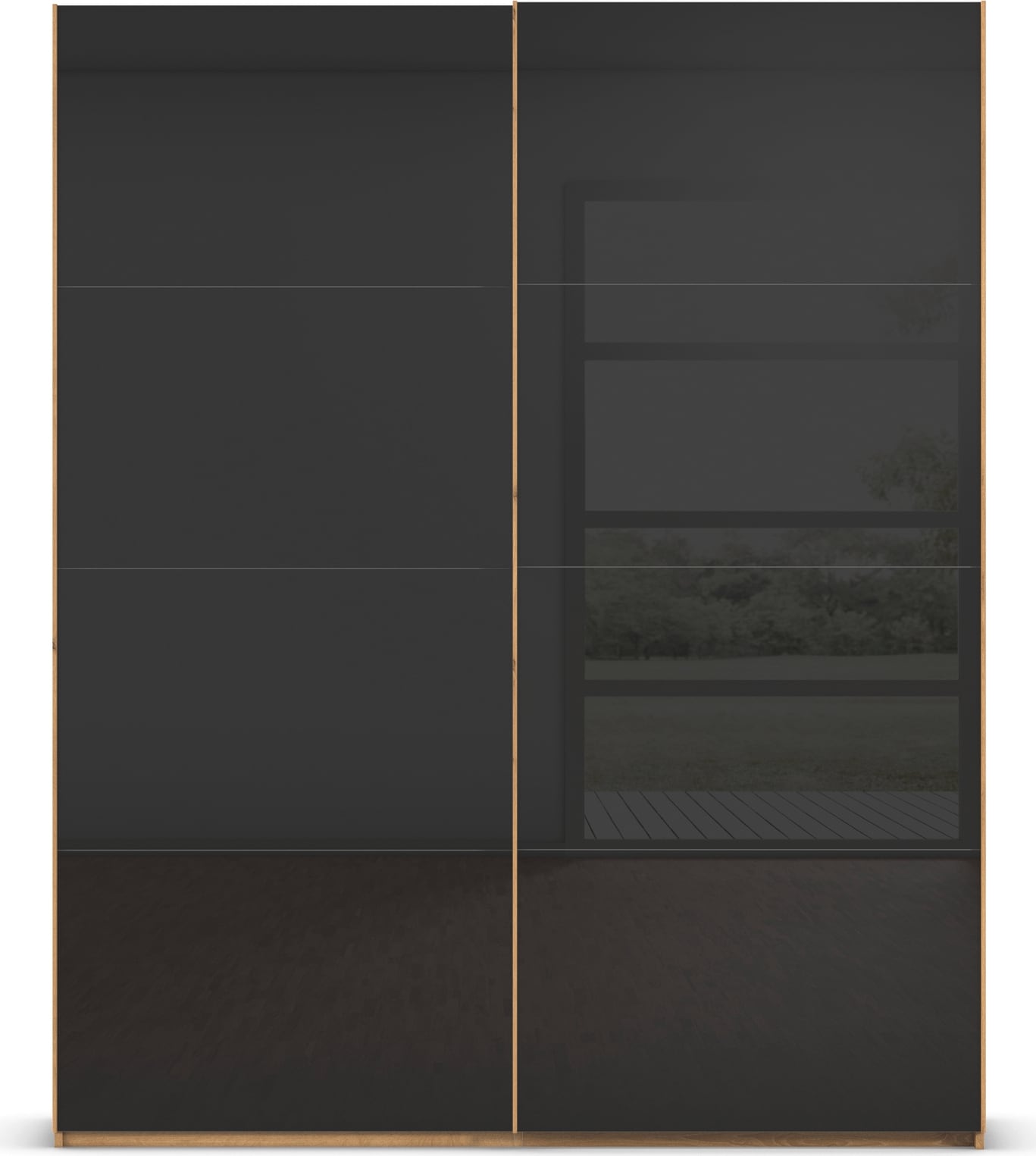 rauch Schwebetürenschrank »Kleiderschrank Schrank Garderobe Schlafzimmerschrank SCALE-FYRA«, edle viergeteilte Türen mit Glas-Front viele Farben MADE IN GERMANY