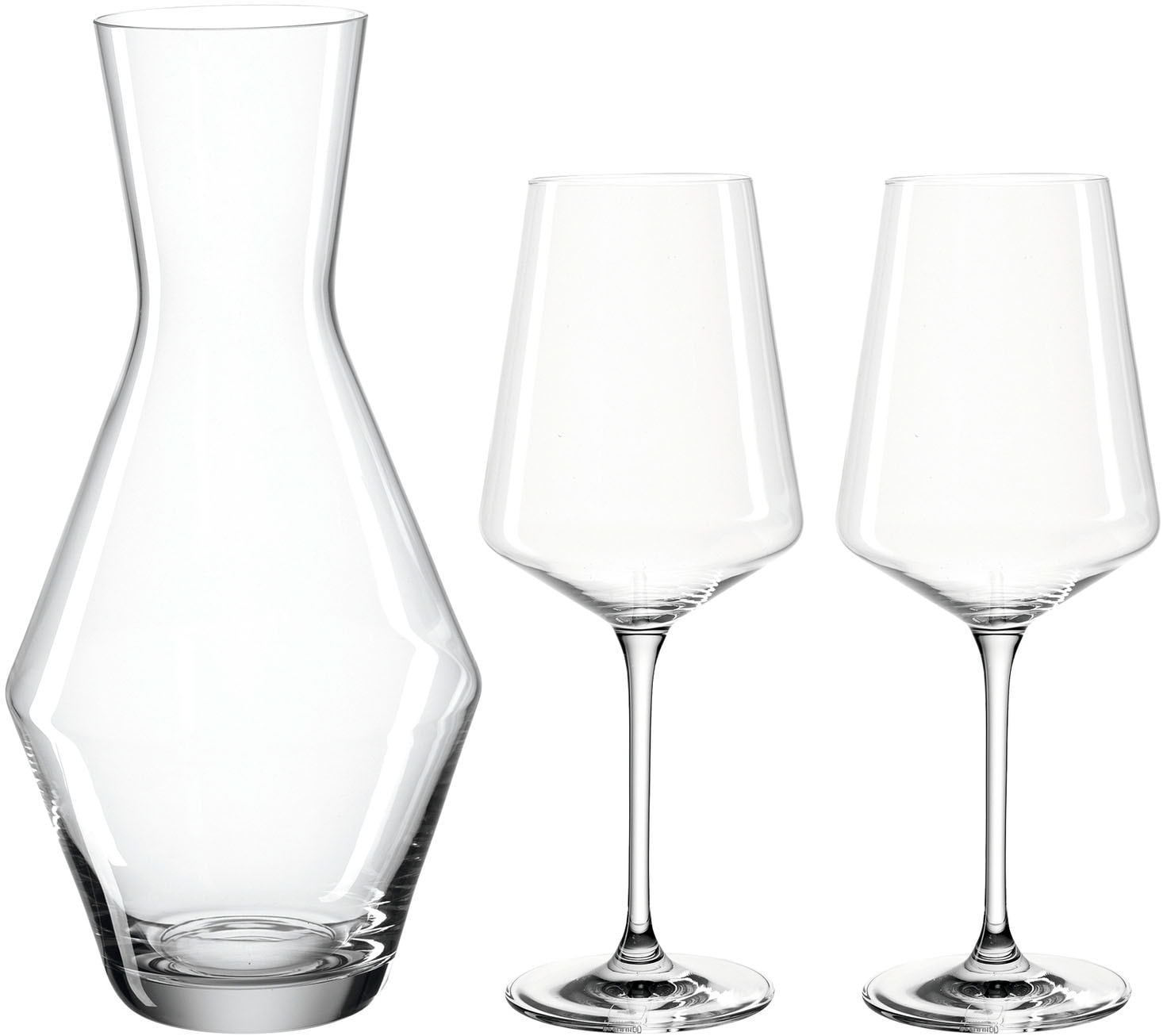 LEONARDO Gläser-Set »PUCCINI«, (Set, 3 tlg., 1 Karaffe, 2 Weingläser), (1 Karaffe, 2 Weingläser), 3-teilig