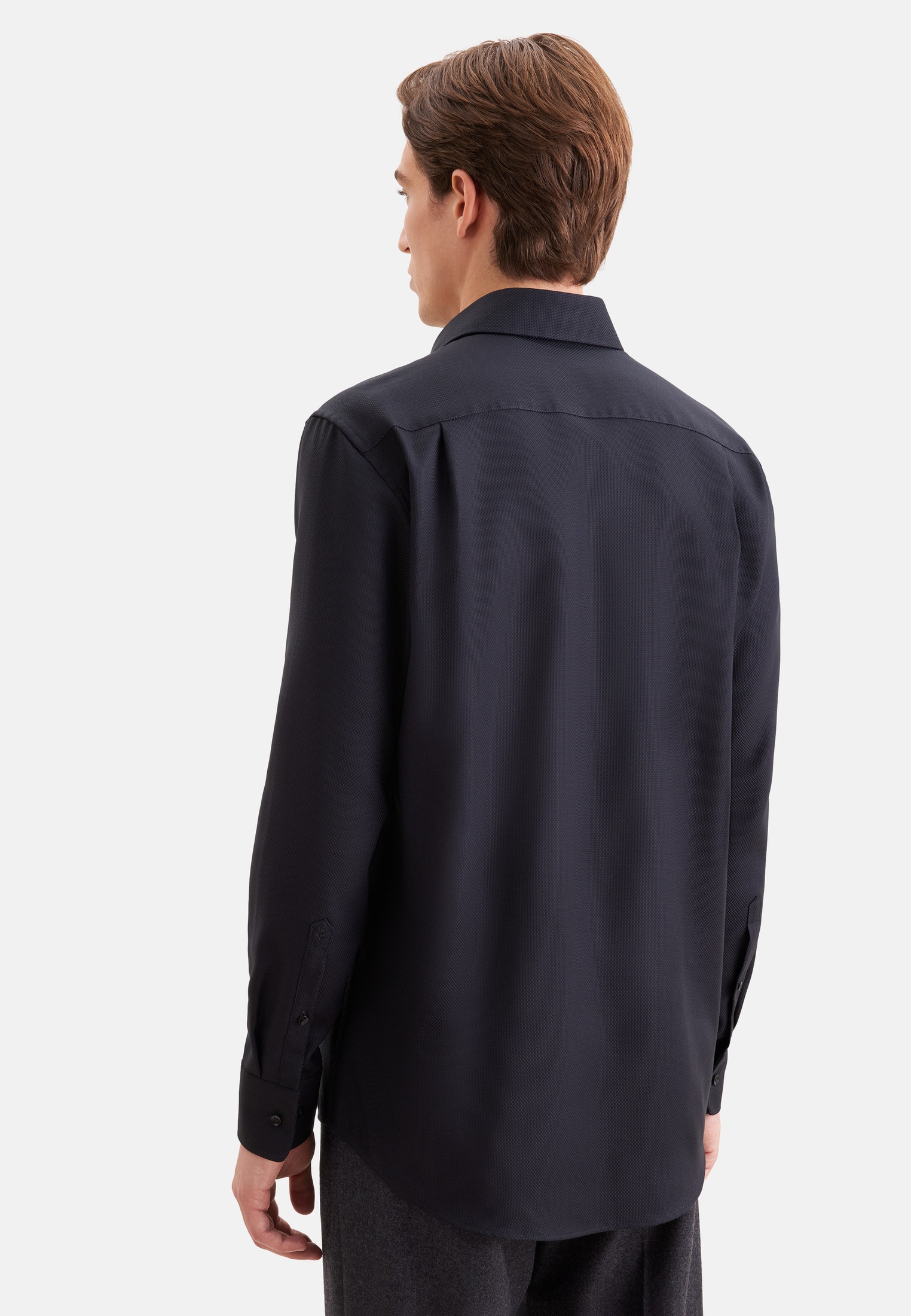 seidensticker Businesshemd »Schwarze Rose« Regular 1/1 Kentkragen Struktur
