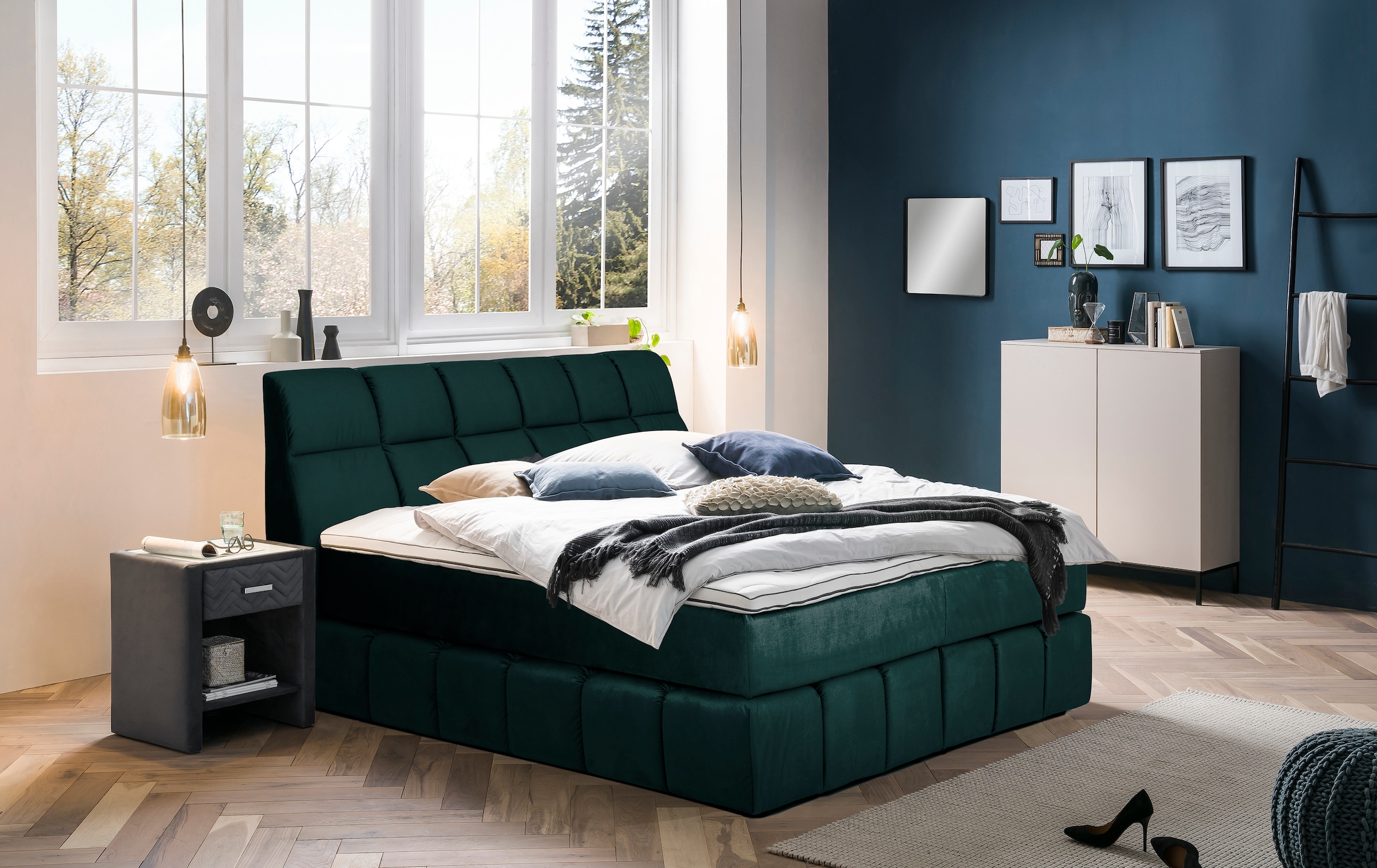 Boxspringbett »Paxton«, Neue Toppervarianten!