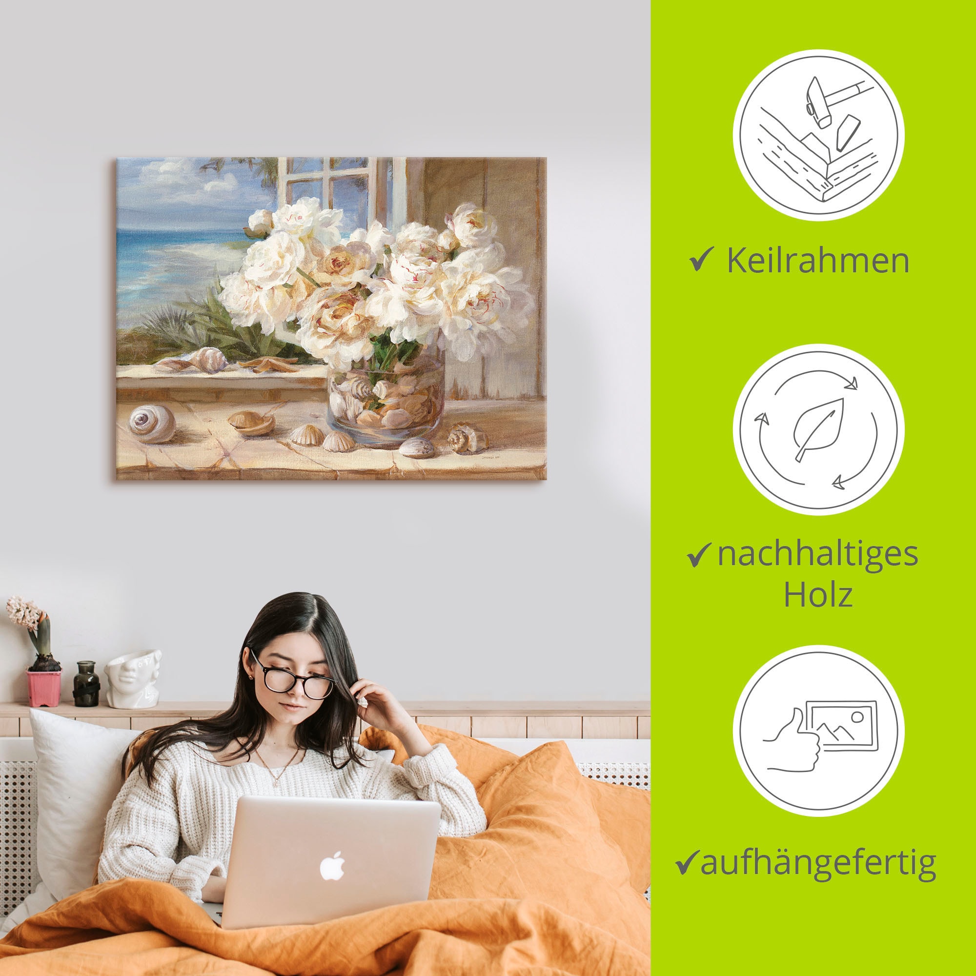 Artland Leinwandbild »Am See« Arrangements 1 Stk. tlg. als Leinwandbild, Poster, Wandaufkleber in verschied. Größen