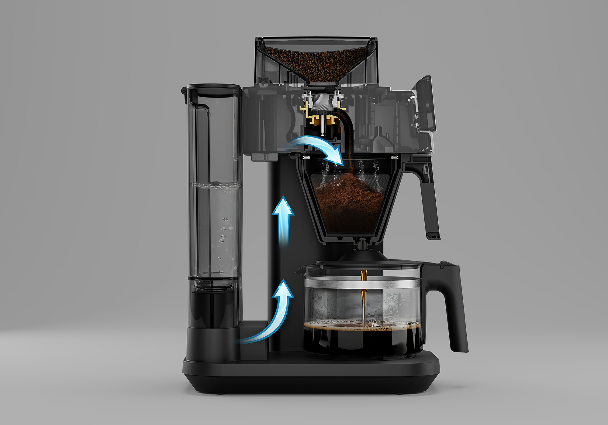 Grundig Kaffeemaschine mit Mahlwerk »KM 9518« Permanentfilter Cold Brew Funktion