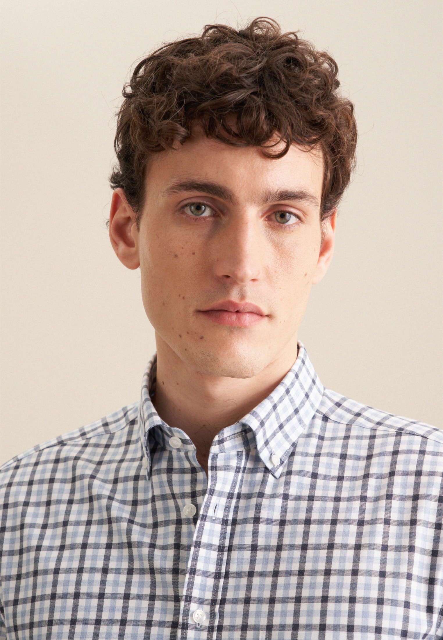 seidensticker Flanellhemd »Regular«, Regular Langarm Button-Down-Kragen Karo