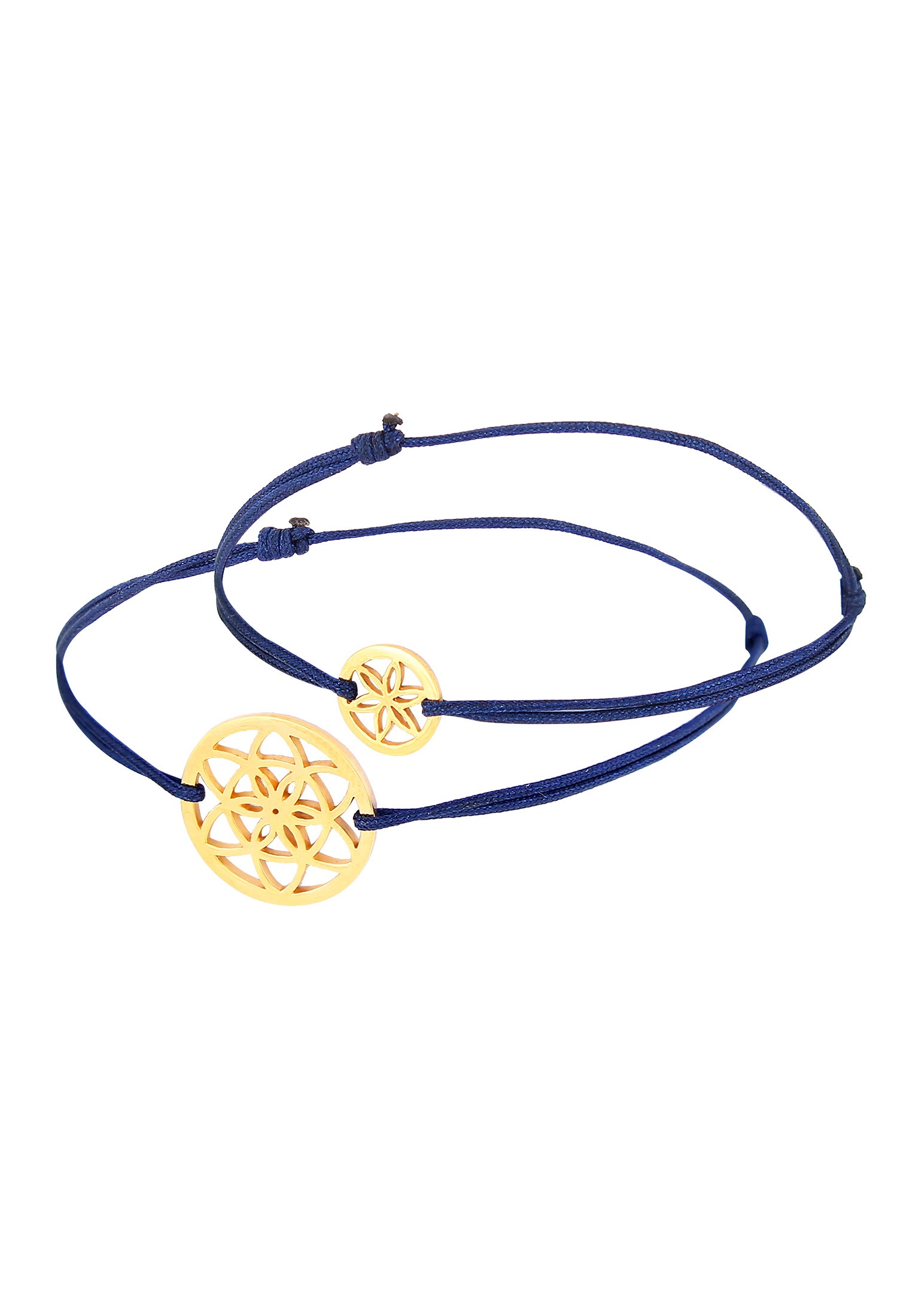 Elli Armketten Set »Armband Lebensblume Mutter Kind Set Nylon 925 Silber«