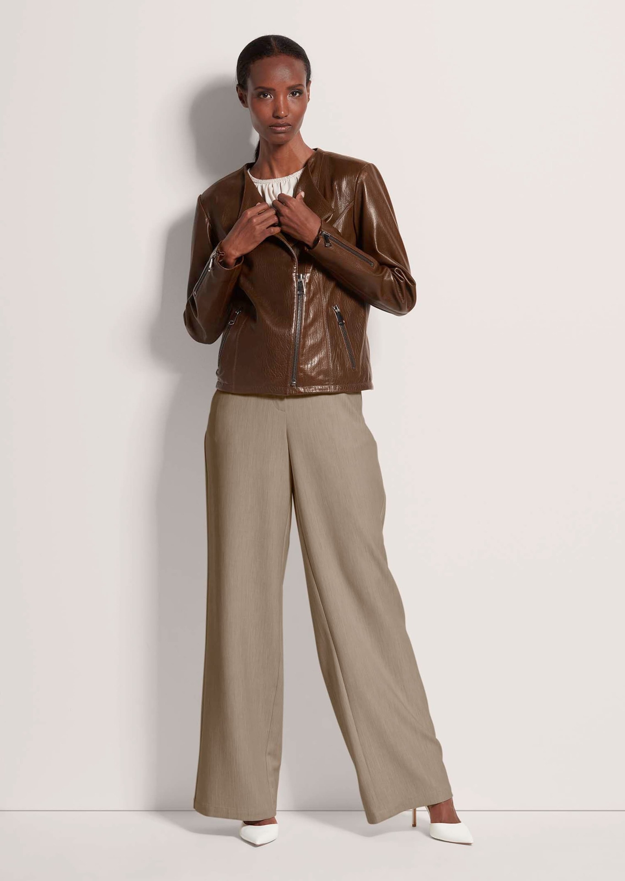 MADELEINE Lederjacke »Lederjacke Lederjacke im Biker-Style«