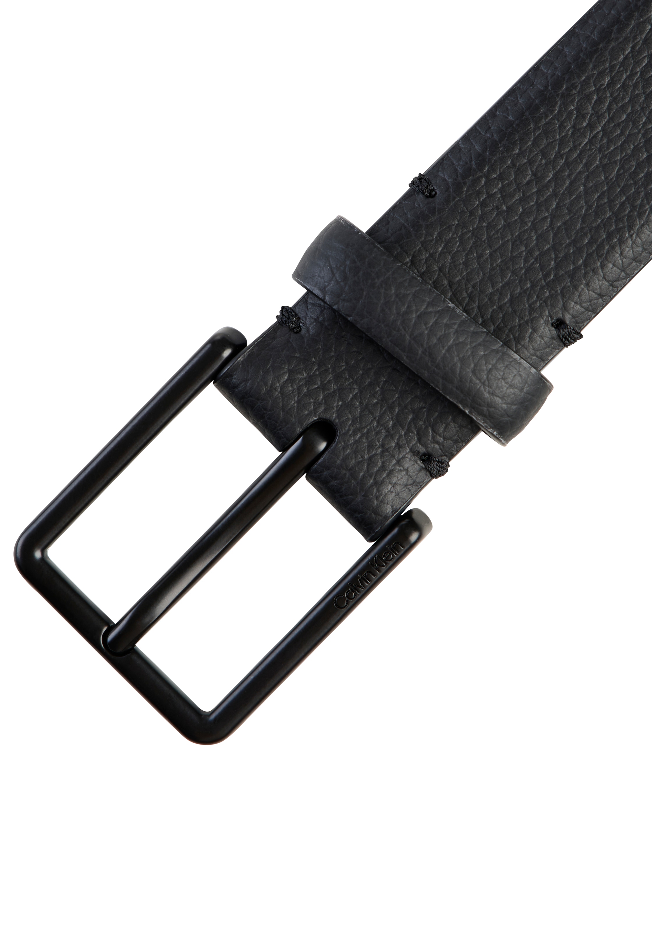 Calvin Klein Jeans Ledergürtel »WARMTH BUCKLE PEBBLE 35MM FIXED« Größenverstellbar mit Metallschließe