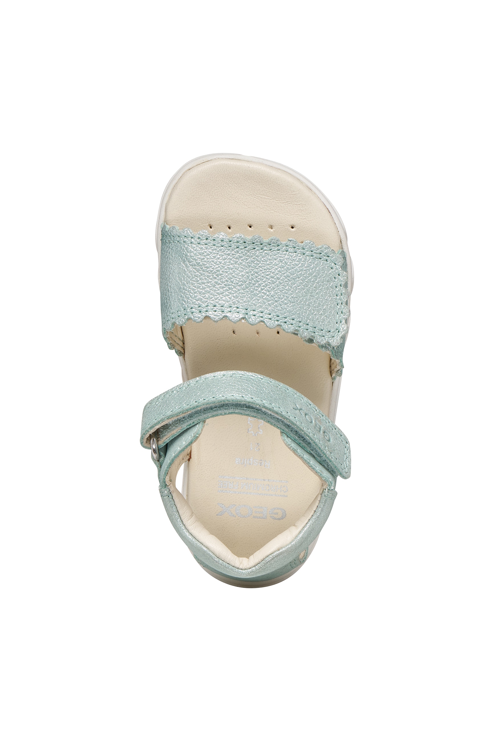 Geox Lauflernschuh »B SANDAL STEPPIEUP G«  Babyschuh mit Klettverschluss, Größenschablone zum Download