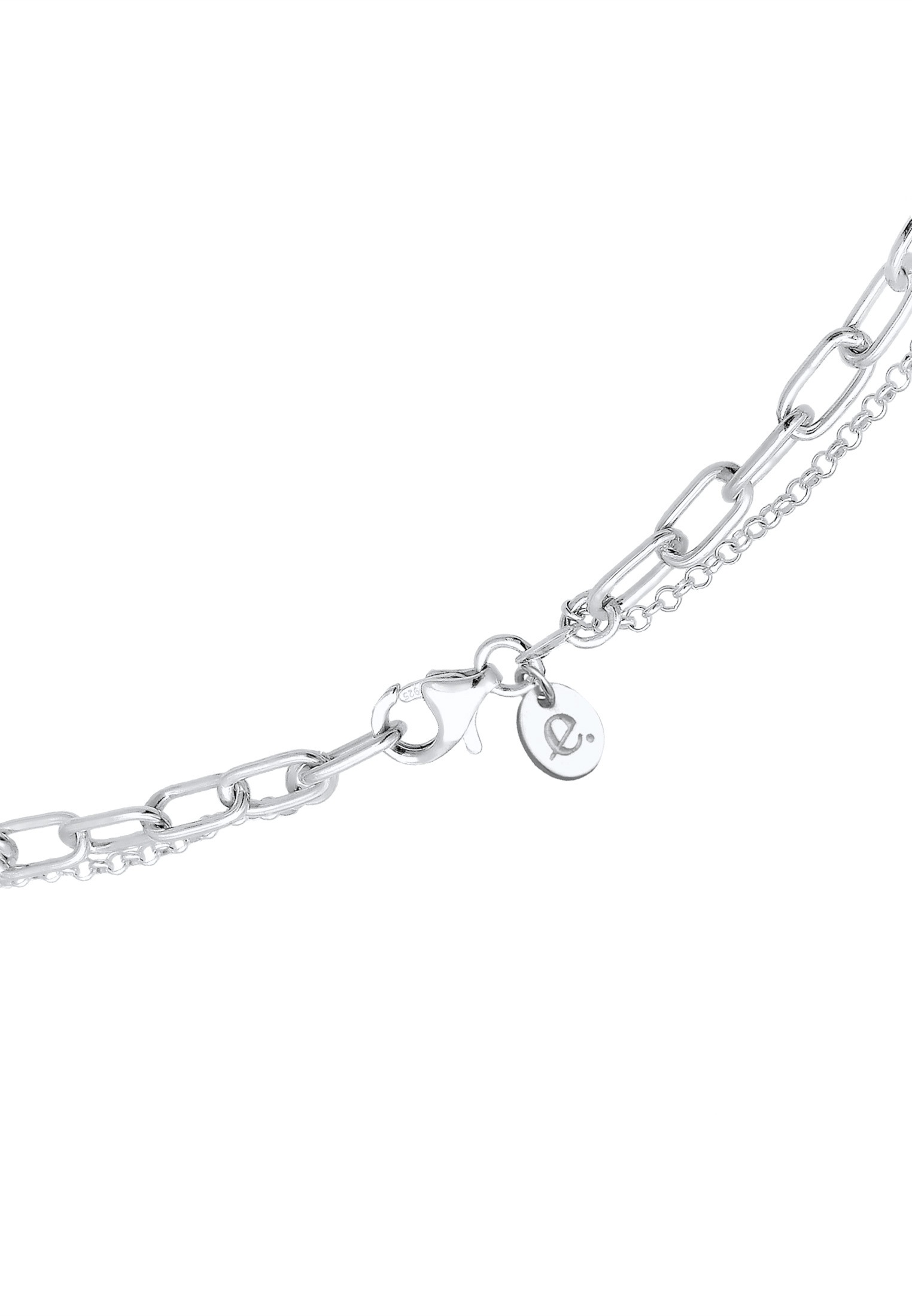 Elli Premium Silberkette »Halskette Layer Gliederkette Labradorit 925 Sterling Silber«