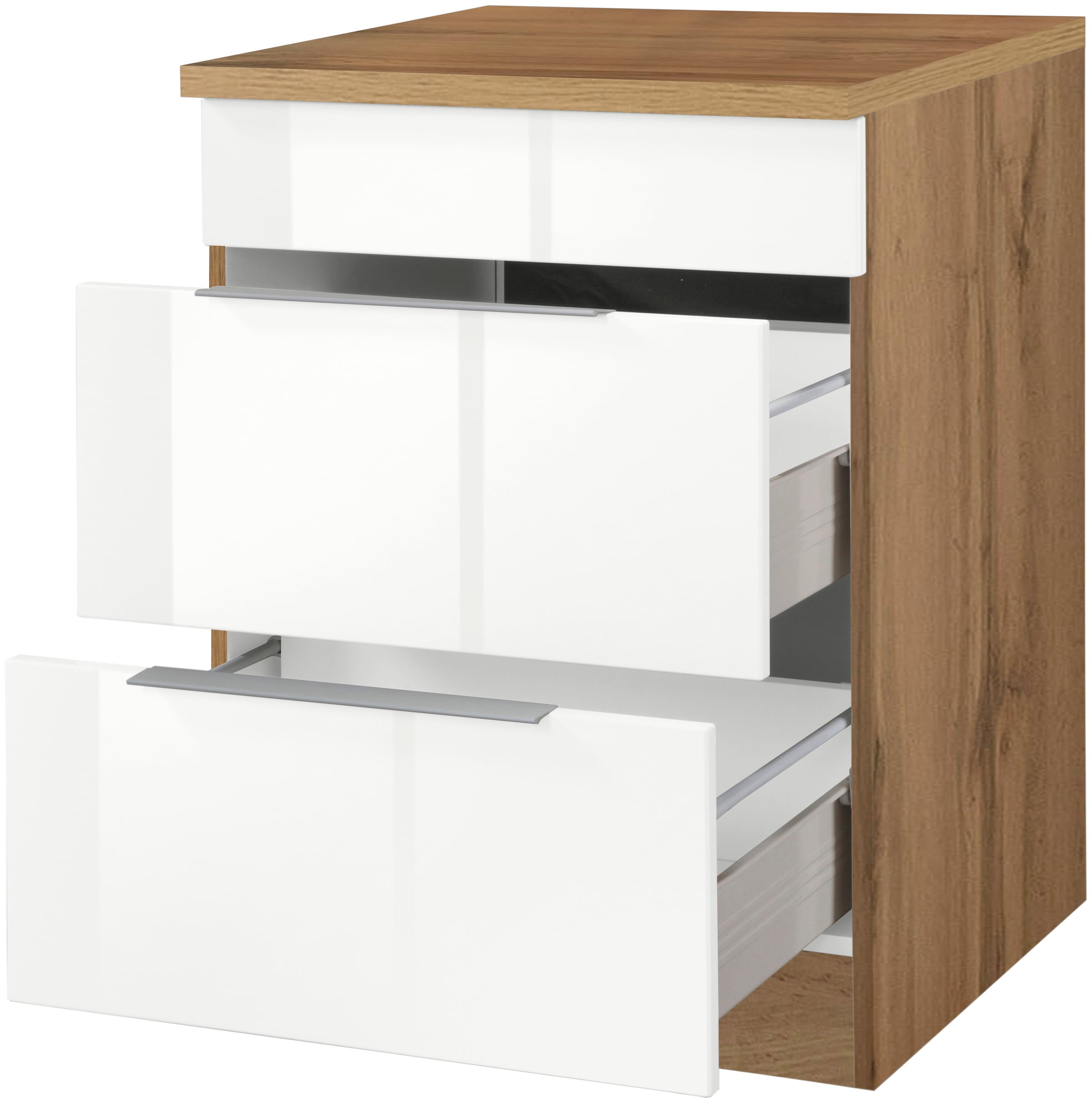 KOCHSTATION Kochfeldumbauschrank »KS-Brindisi«, 60 cm breit, für autarkes Kochfeld