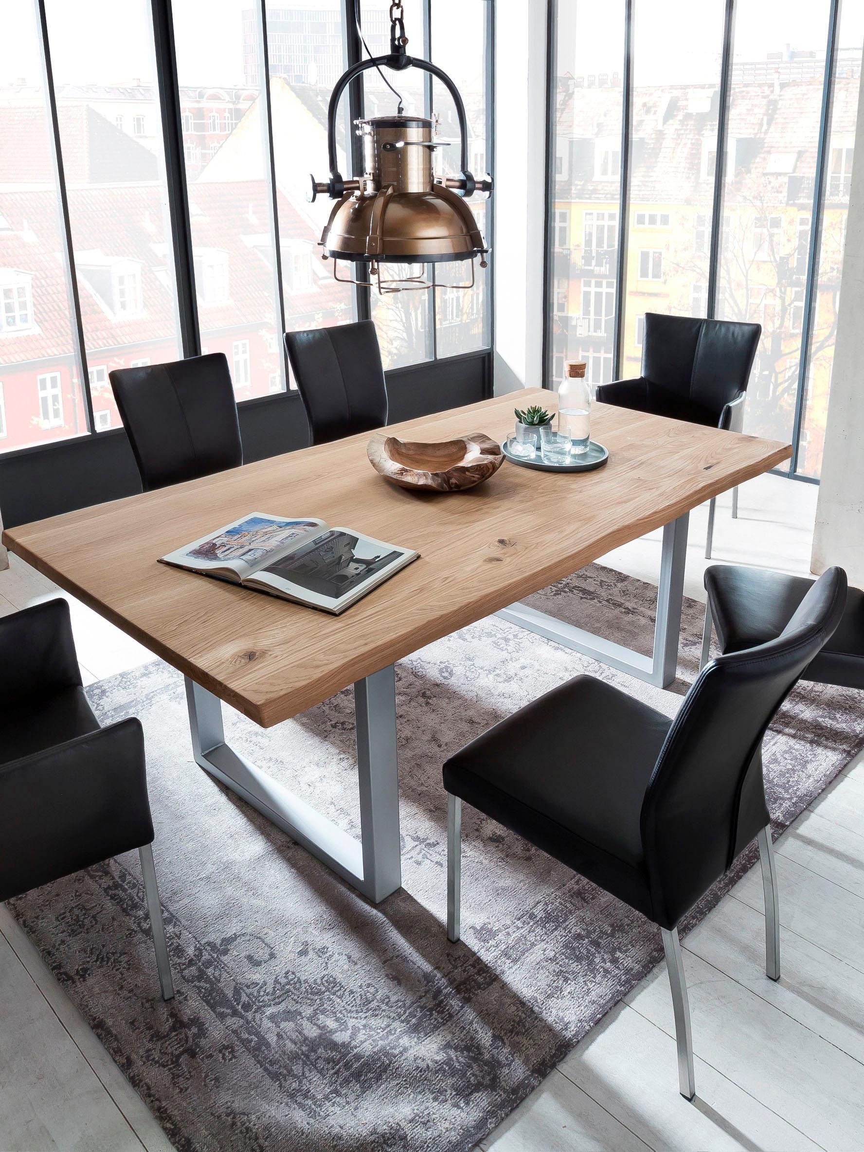 SIT Esstisch »Tops&Tables«, mit Tischplatte aus Wildeiche, mit Baumkante wie gewachsen, Vintage