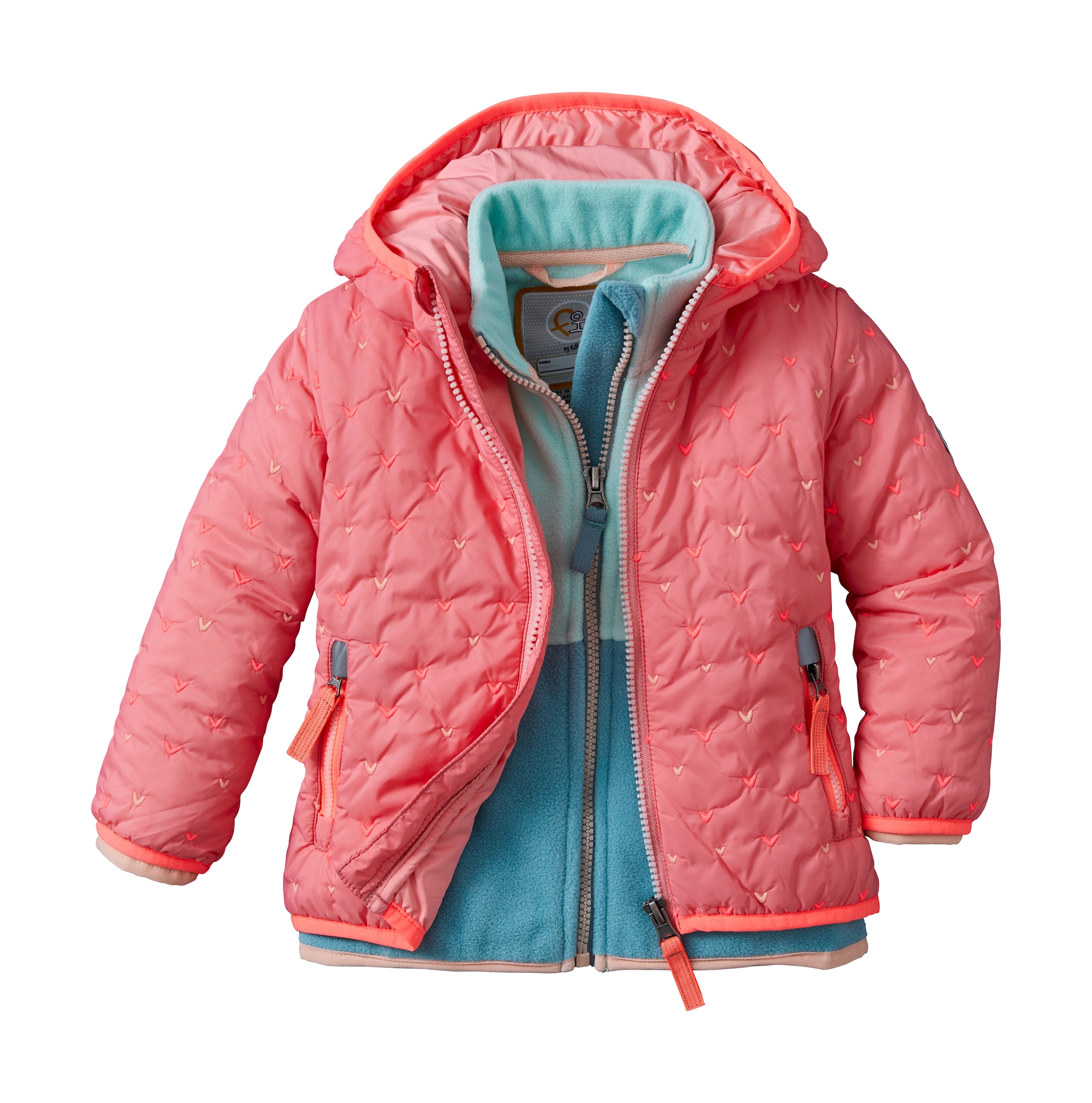 first instinct by killtec Outdoorjacke »FIOS 67 MNS JCKT« Leicht wattierte Jacke mit Stickherzen, reflektierend, PFAS-frei