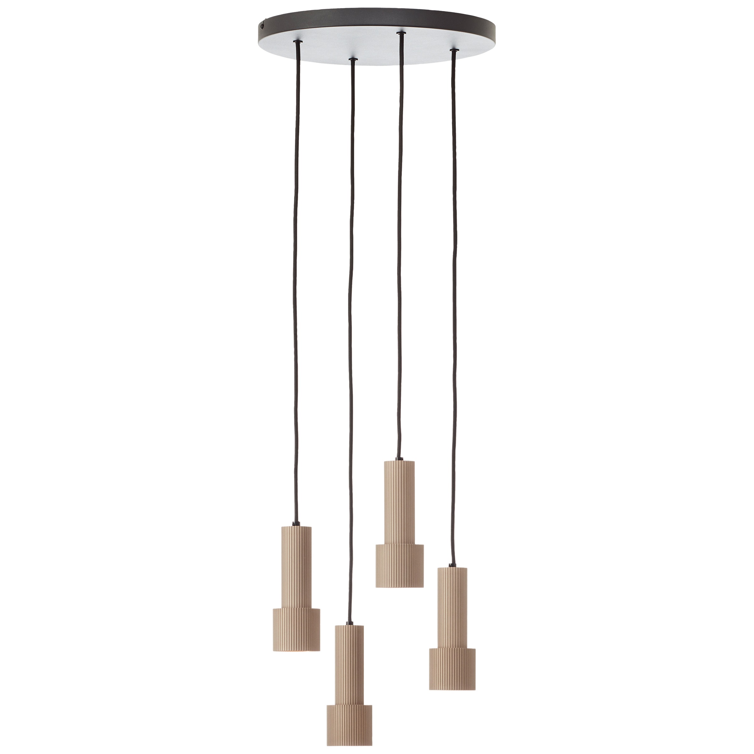 Brilliant Pendelleuchte »Cadiz«, 4 flammig, Leuchtmittel GU10 | ohne Leuchtmittel, 150 x 35 cm, 4x GU10 Fassung, kürzbar, Aluminium, schwarz/bronzefarben
