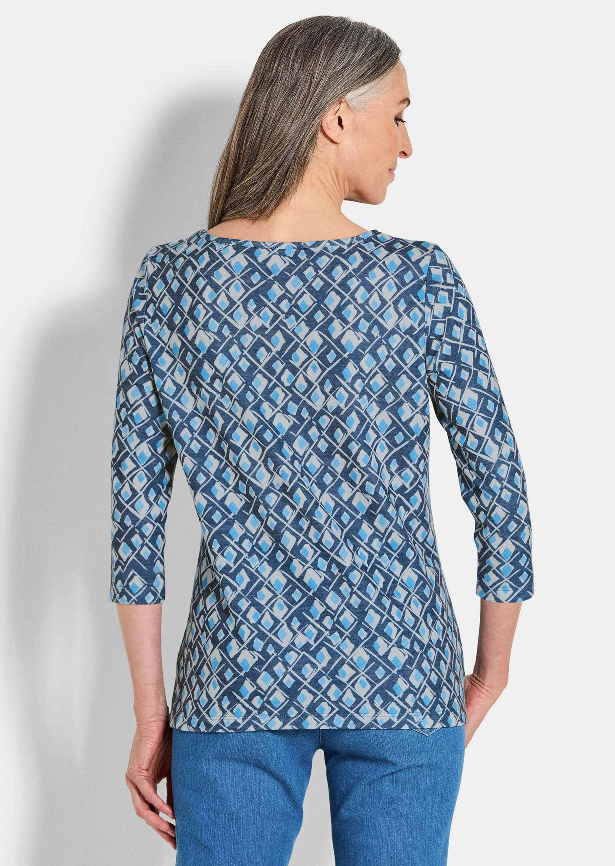 GOLDNER Print-Shirt »Kurzgröße Druckshirt aus flauschigem Jersey«