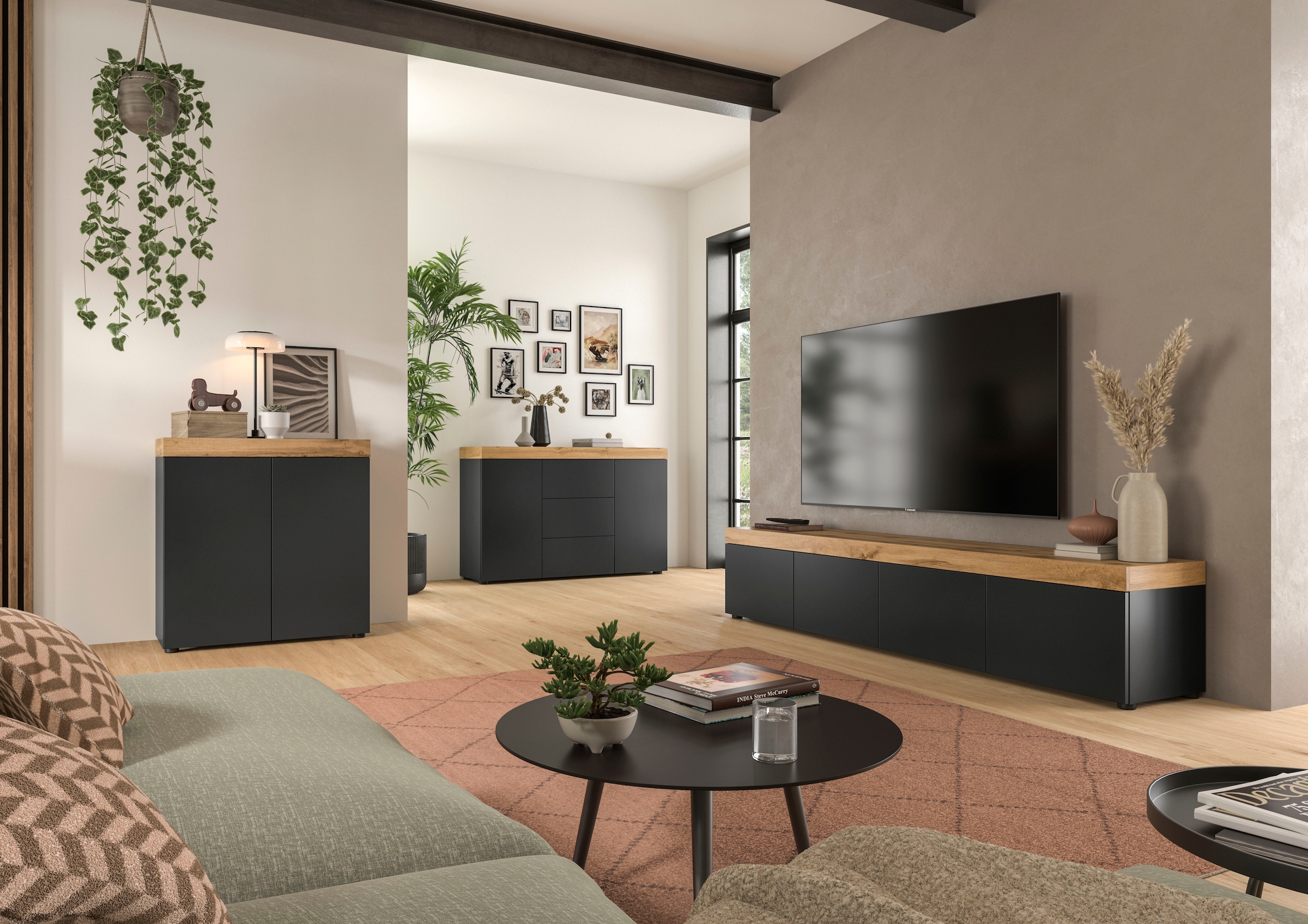 OTTO home Kommode »MAMBO, TOPSELLER!, Breite 77 cm, 2 Türen, 2 Einlegeböden« 1 Stk. tlg. Kommode, Anrichte, Wohnzimmer, Schlafzimmer