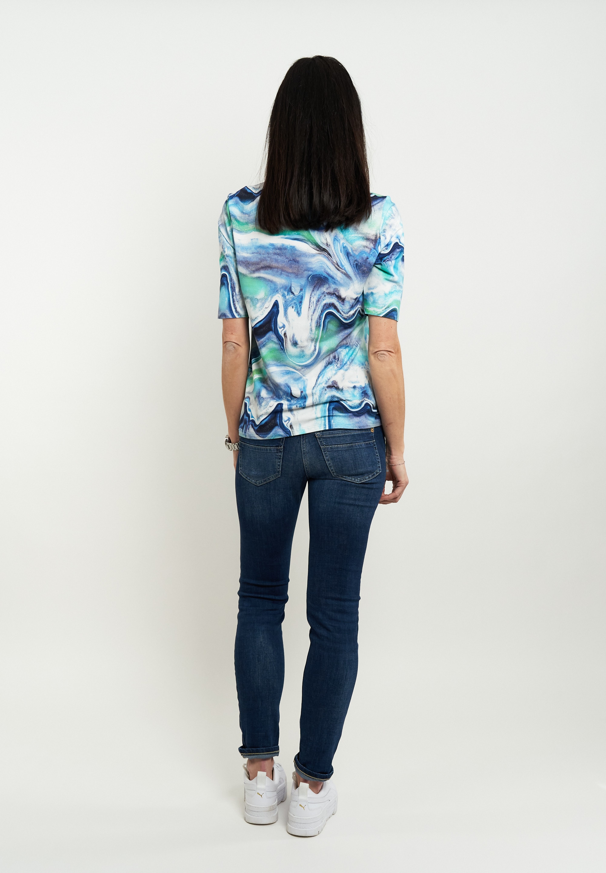 Seidel Moden Kurzarmshirt, mit All-Over Print, MADE IN GERMANY